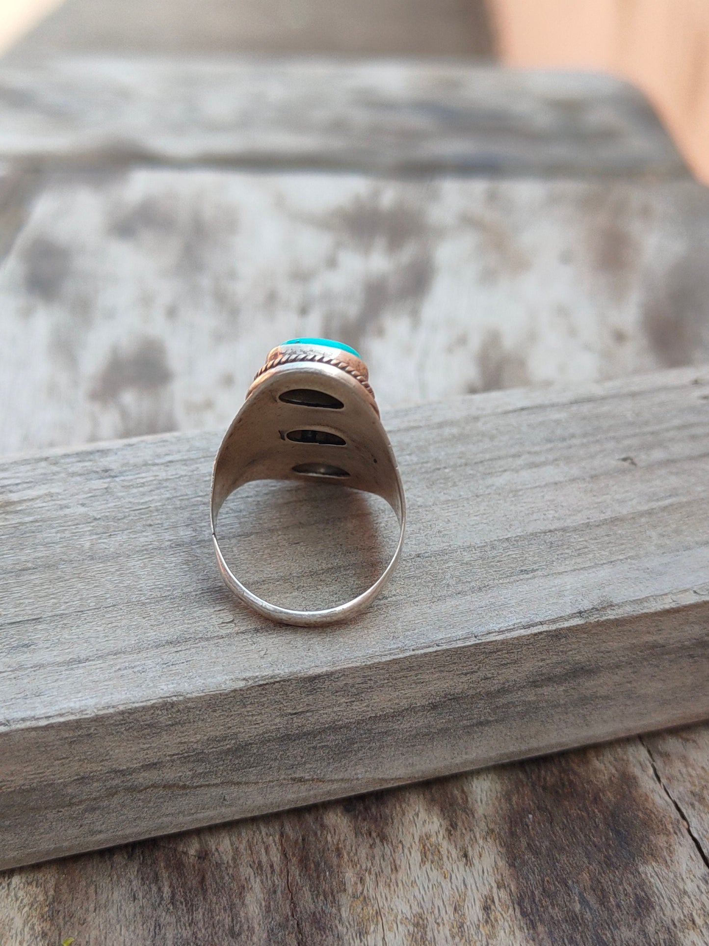 Boho Statement Ring - Turquoise Sterling Silver Ring - Hand Crafted Bohemian Ring-Bohemian Ring - Turquoise - Rings -Gift for