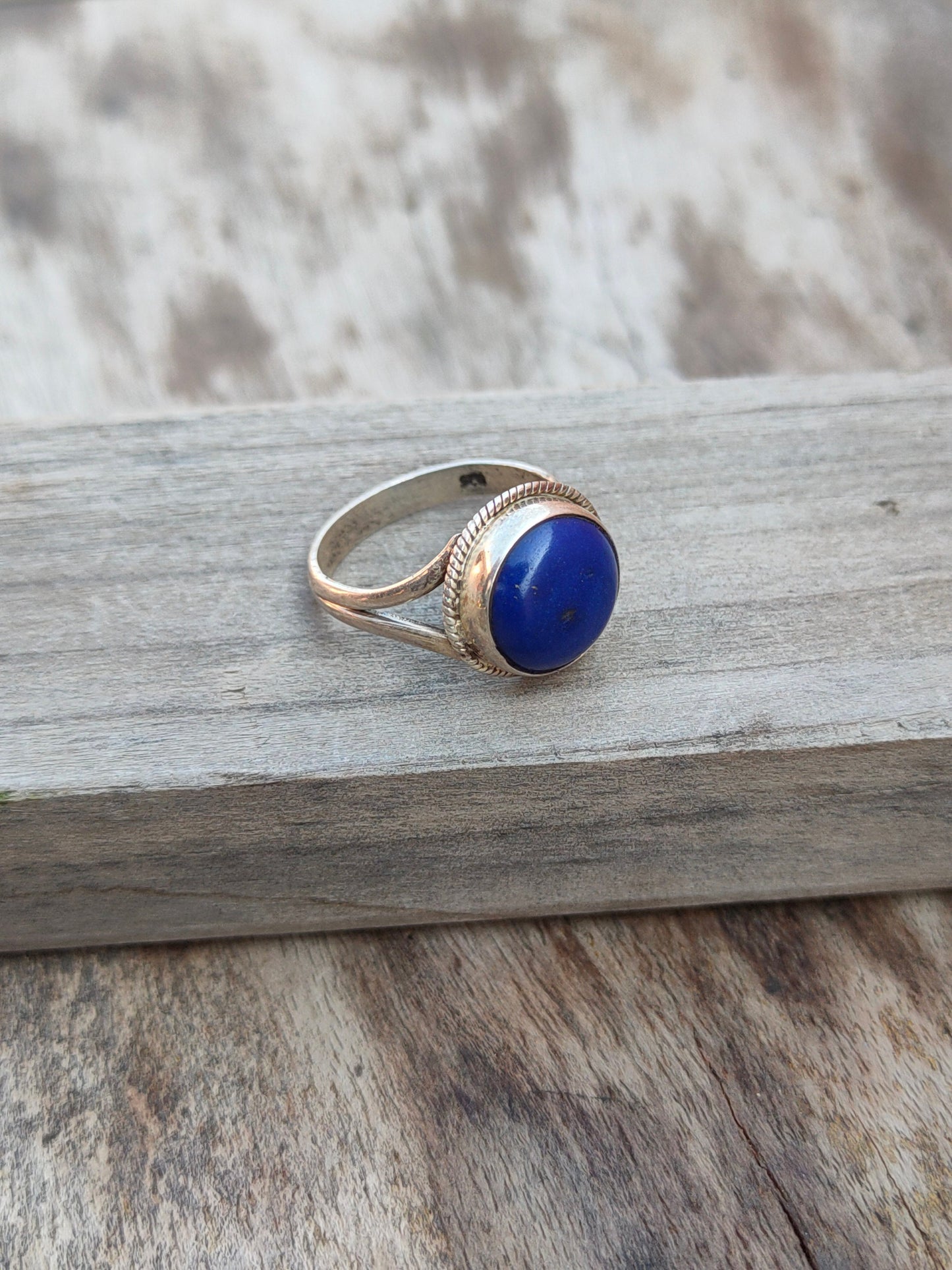 Boho Statement Ring - Lapis Sterling Silver Ring - Hand Crafted Bohemian Ring-Bohemian Ring - Lapis - Rings -Gift for