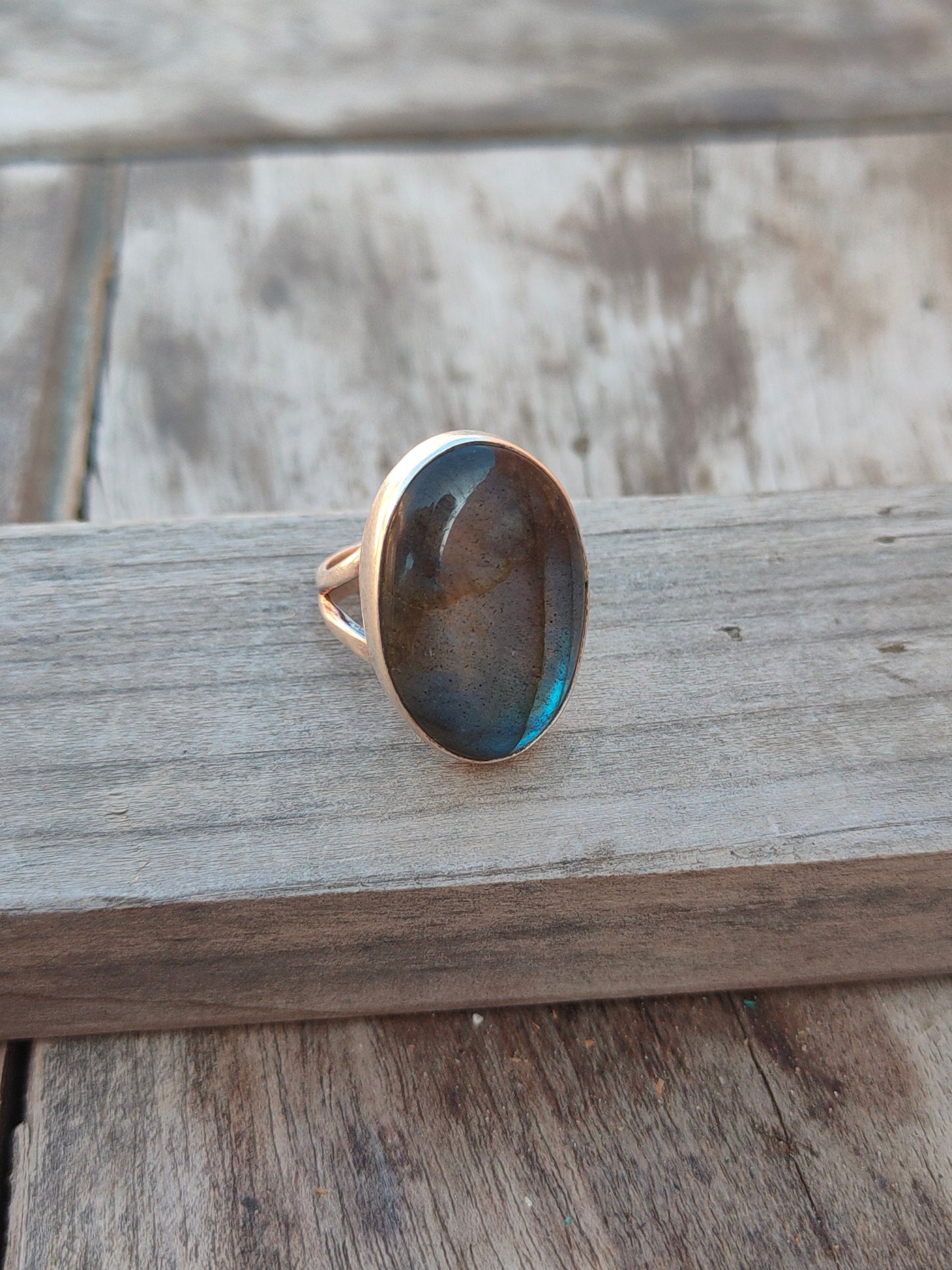 Boho Statement Ring - Labradorite Sterling Silver Ring - Hand Crafted Bohemian Ring-Bohemian Ring - Labradorite- Rings -Gift for
