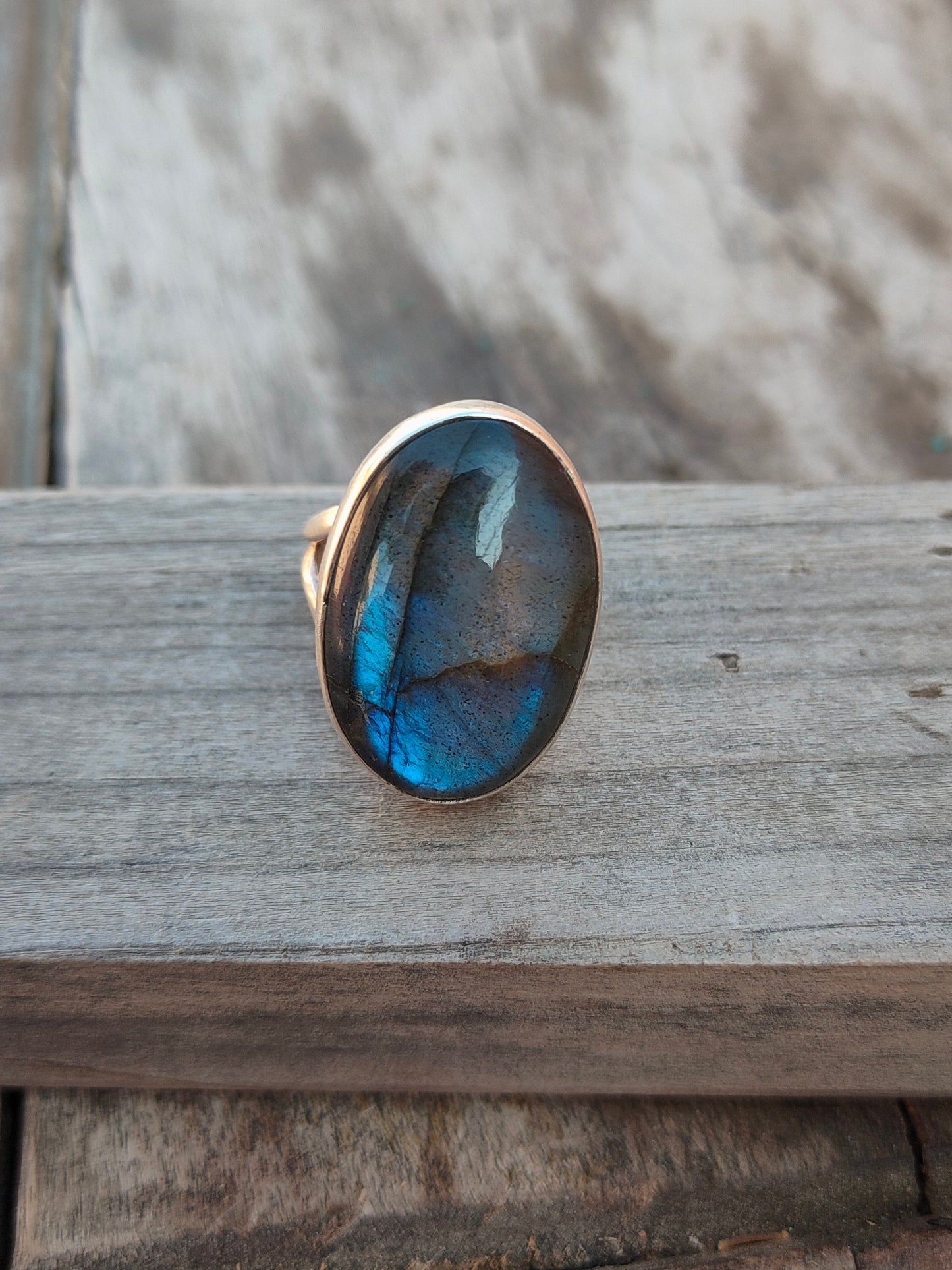 Boho Statement Ring - Labradorite Sterling Silver Ring - Hand Crafted Bohemian Ring-Bohemian Ring - Labradorite- Rings -Gift for