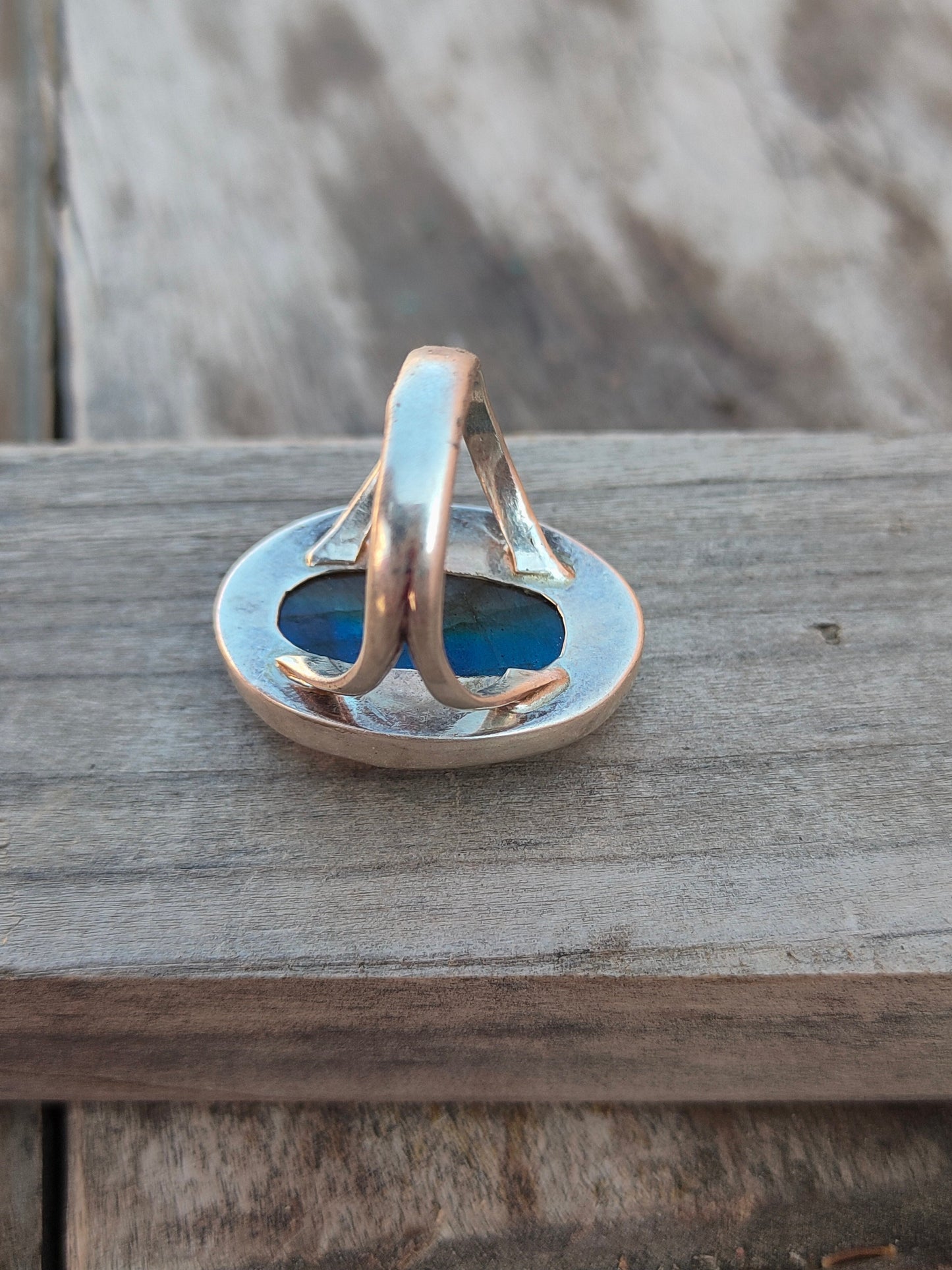 Boho Statement Ring - Labradorite Sterling Silver Ring - Hand Crafted Bohemian Ring-Bohemian Ring - Labradorite- Rings -Gift for