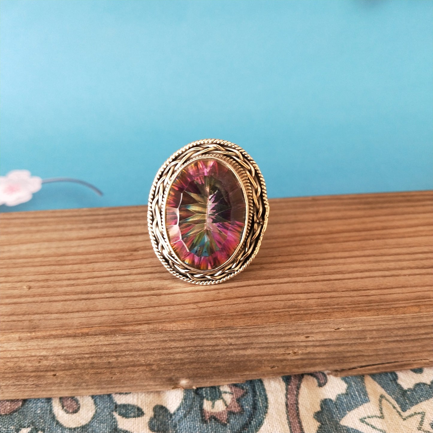 Mystic Quartz Boho Ring -Quartz Sterling Silver Ring - Boho Silver Ring - boho jewelry - silver ring - 925 silver ring - rings - handmade
