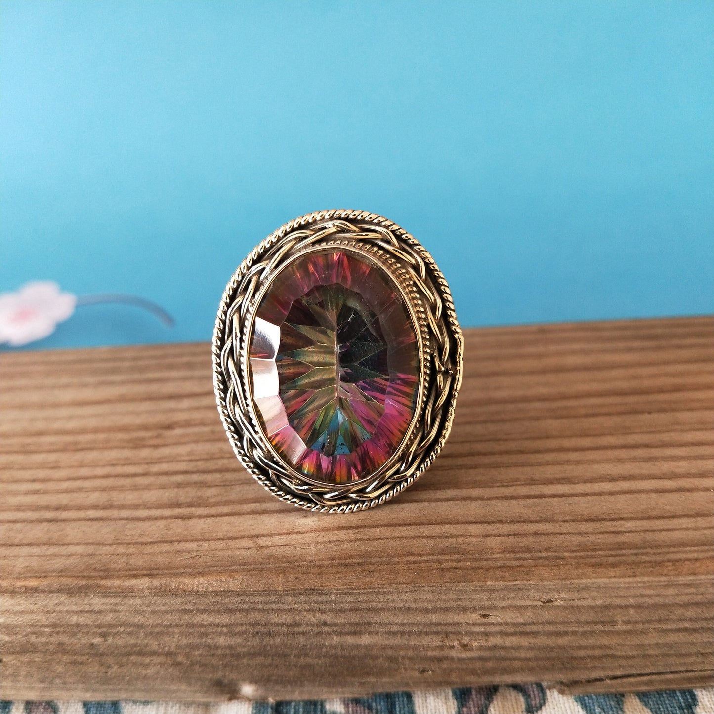 Mystic Quartz Boho Ring -Quartz Sterling Silver Ring - Boho Silver Ring - boho jewelry - silver ring - 925 silver ring - rings - handmade