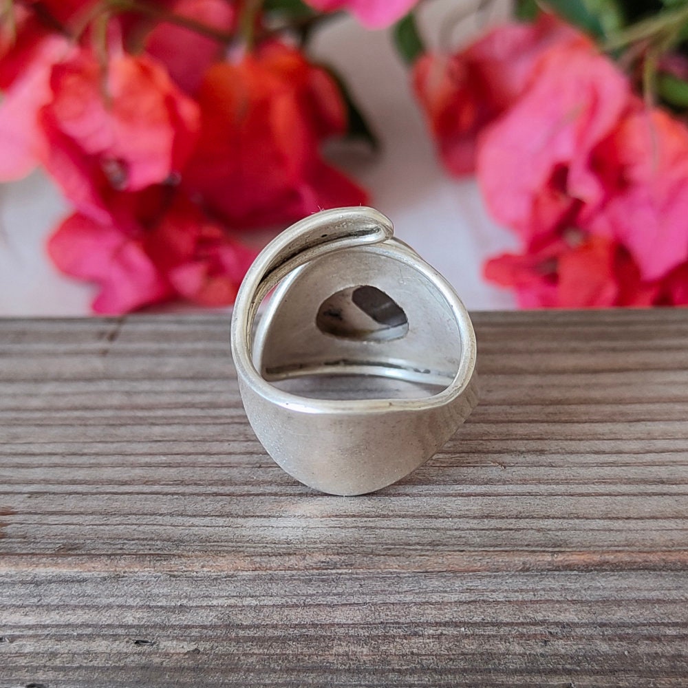 Jasper Sterling Silver Handmade Adjustable ring Jasper Stone Daily Wearable Rings in Round Shape Boho rings Gift for Her, Adjustable Ring