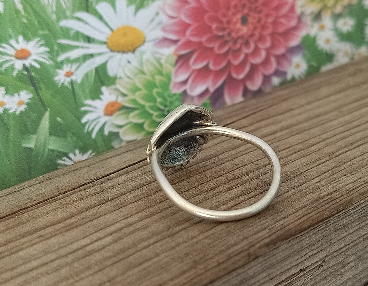 Muschel Sterling Silber Ring, handgefertigter Silberring, Stapelsilberring, Charm Silberring, handgefertigter Boho Ring, Silberring, Ring