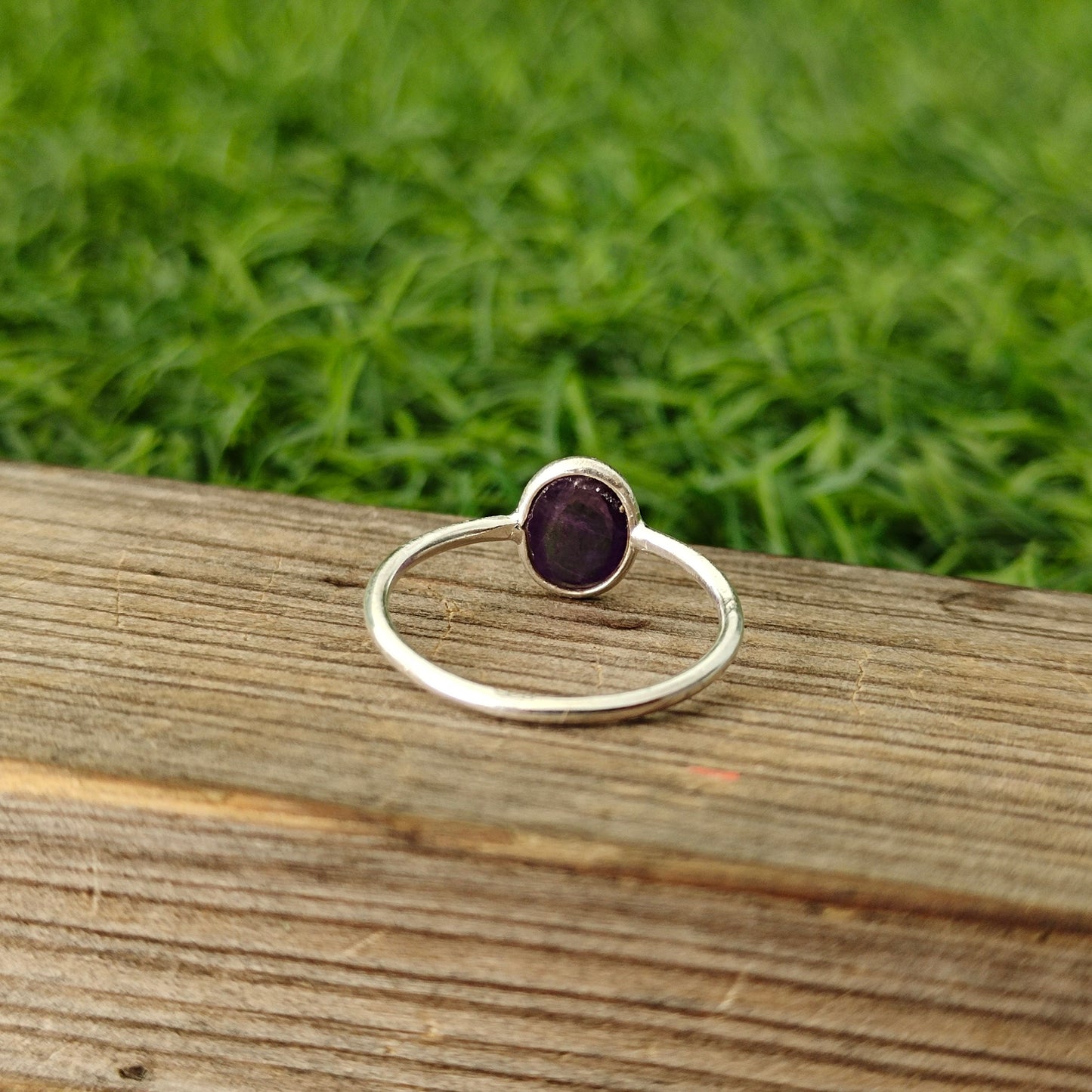 Boho Statement Ring - Amethyst Sterling Silver Ring - Hand Crafted Bohemian Ring-Bohemian Ring - Amethyst Rings -Gift for Her