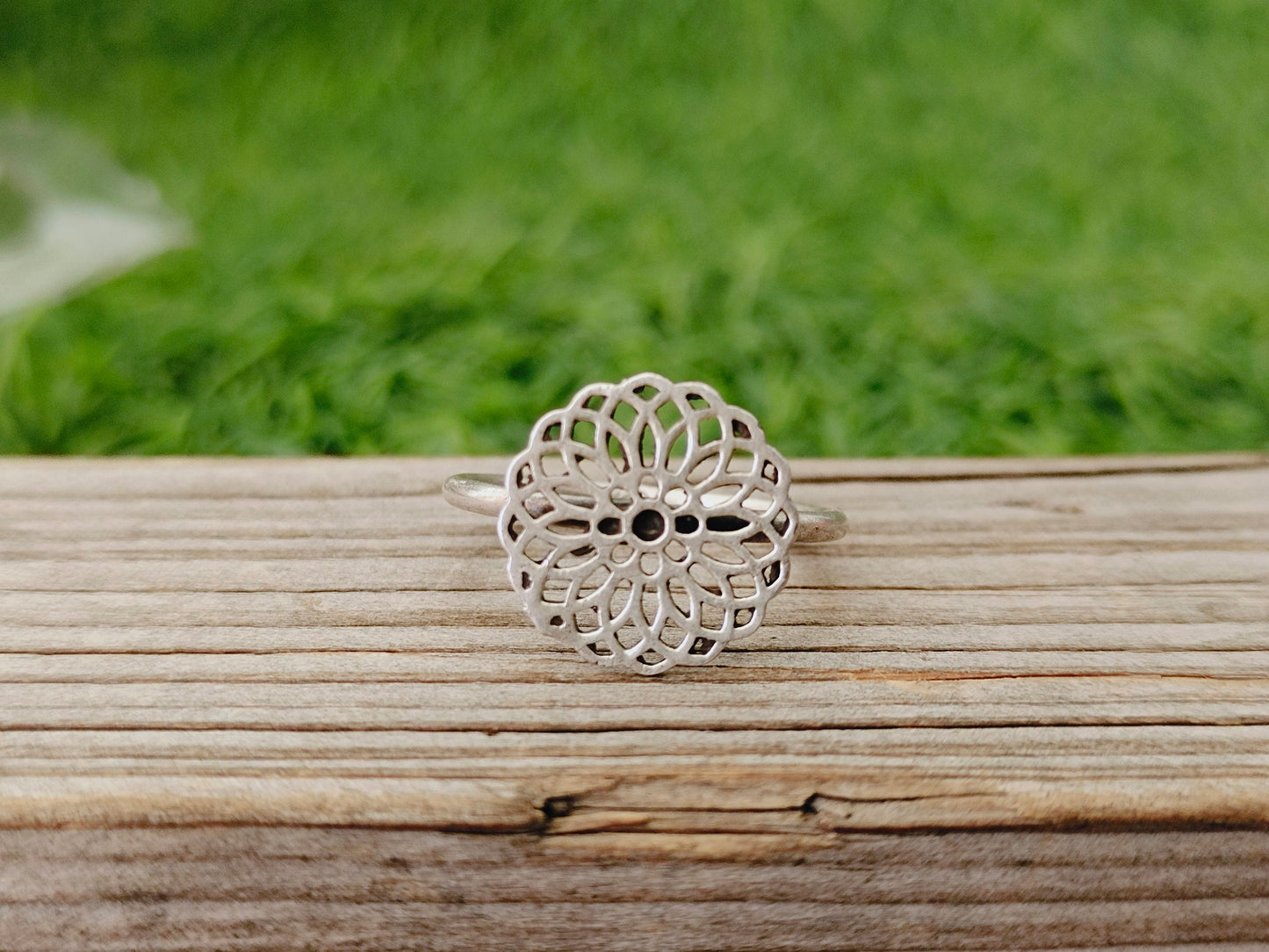 Flower sterling silver ring , handmade silver ring , stacking silver ring , charm silver ring , handcrafted boho ring , silver ring ,ring