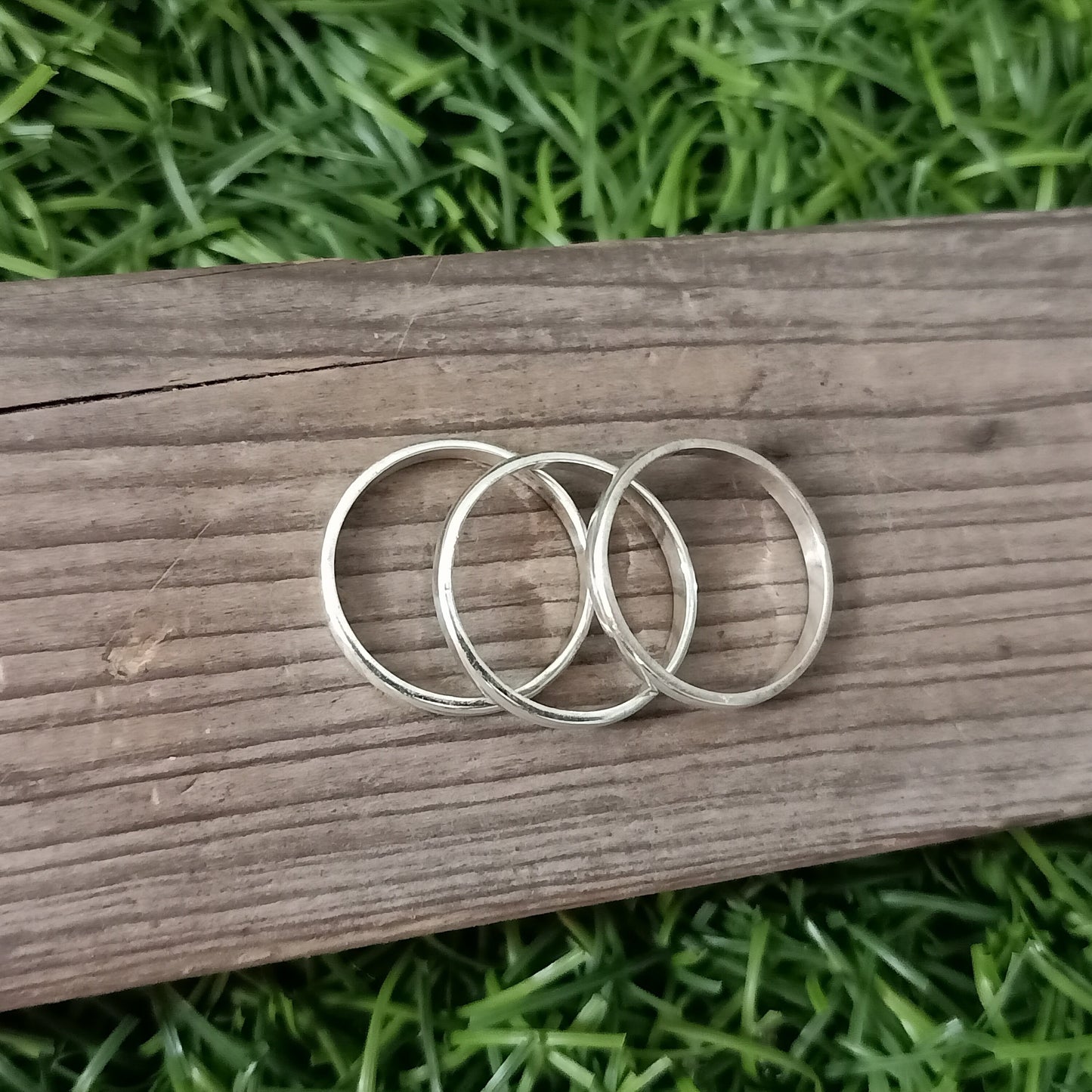 Bague en argent à superposer, bague en argent triple, bague à bande simple, bague à superposer 925, bague en argent, bague de déclaration, superposition