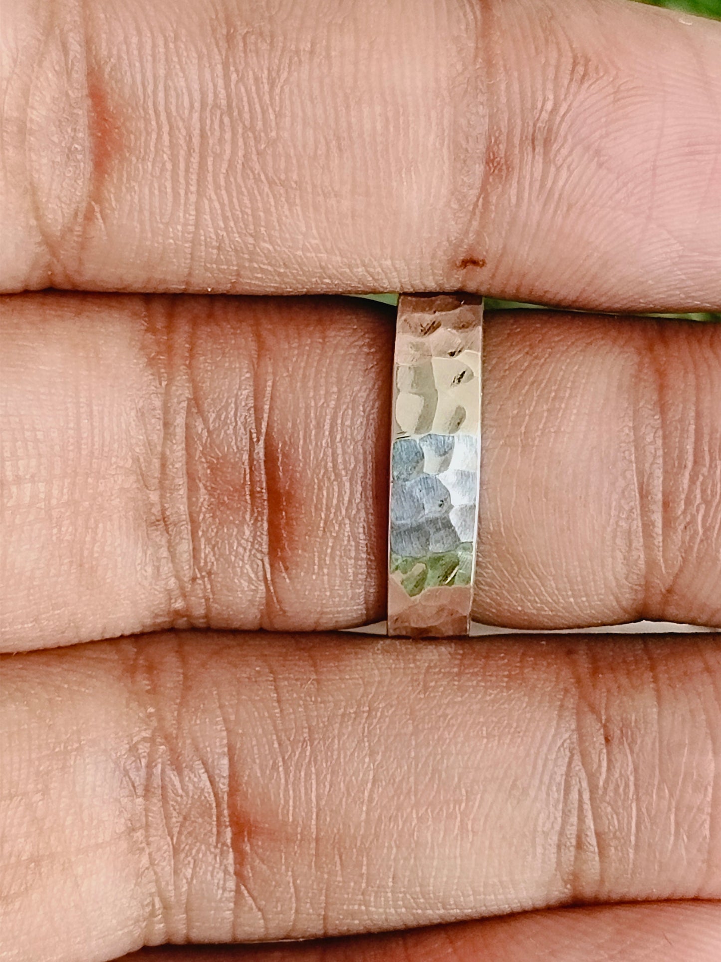 Hammered Stacking Silver Double Band ring ,Silver Stacking Ring ,2 Round Hammered Band Ring ,925 stacking ring ,Silver band , Statement ring