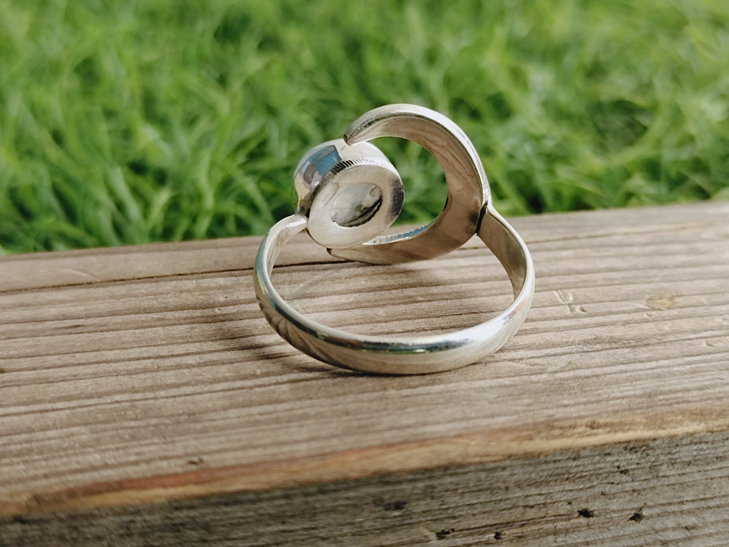 Moonstone Natural Gemstone Moon Shape Boho Statement Ring-Hand Crafted Bohemian Ring- Bohemian Ring - Sizable Ring - Gifts for her Moonstone