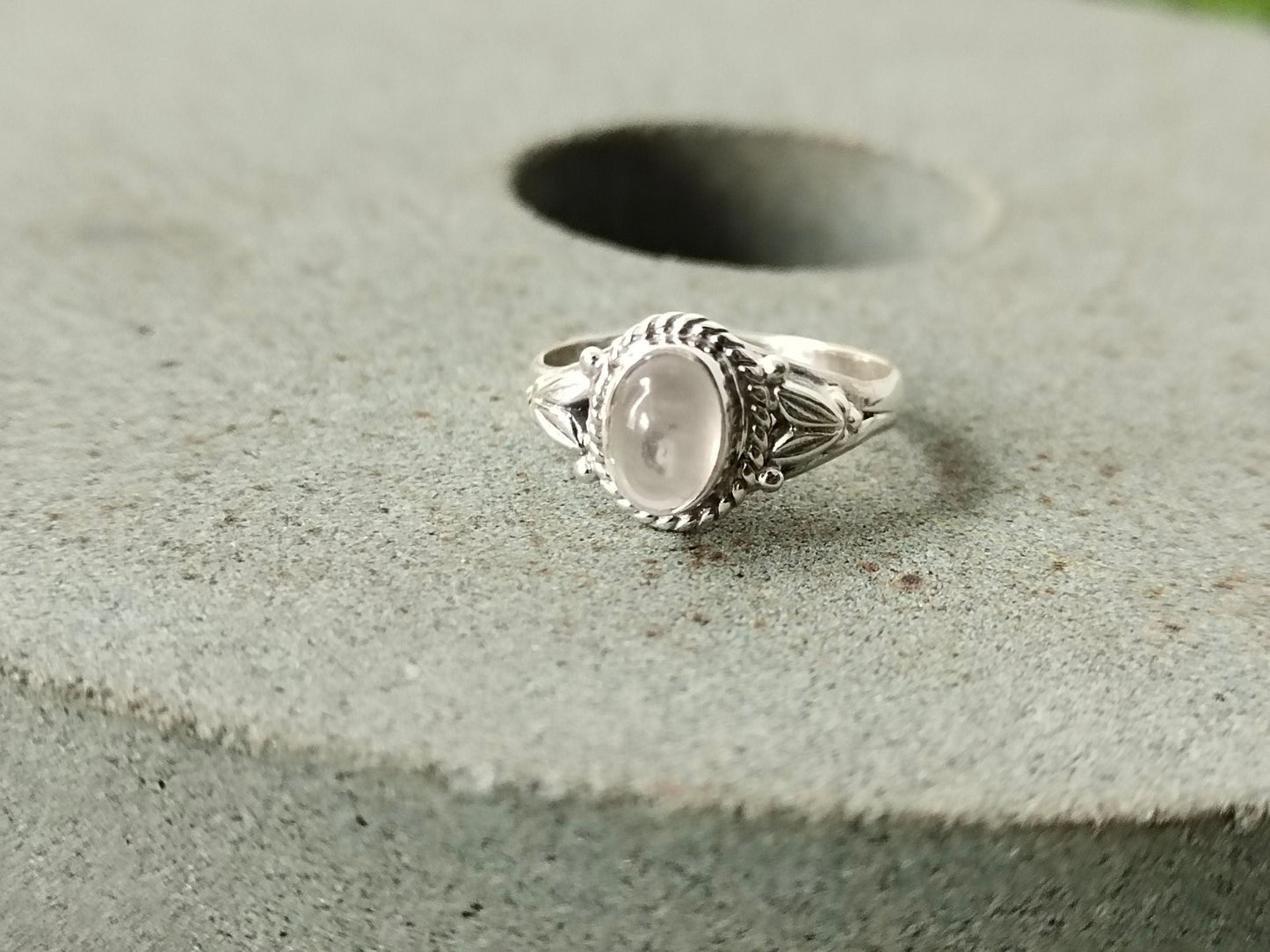 Boho Statement Ring | Rose Quartz Sterling Silver Ring | Hand Crafted Bohemian Ring | Boho Ring | Rose Quartz Ring | Rings for Gift - Rose