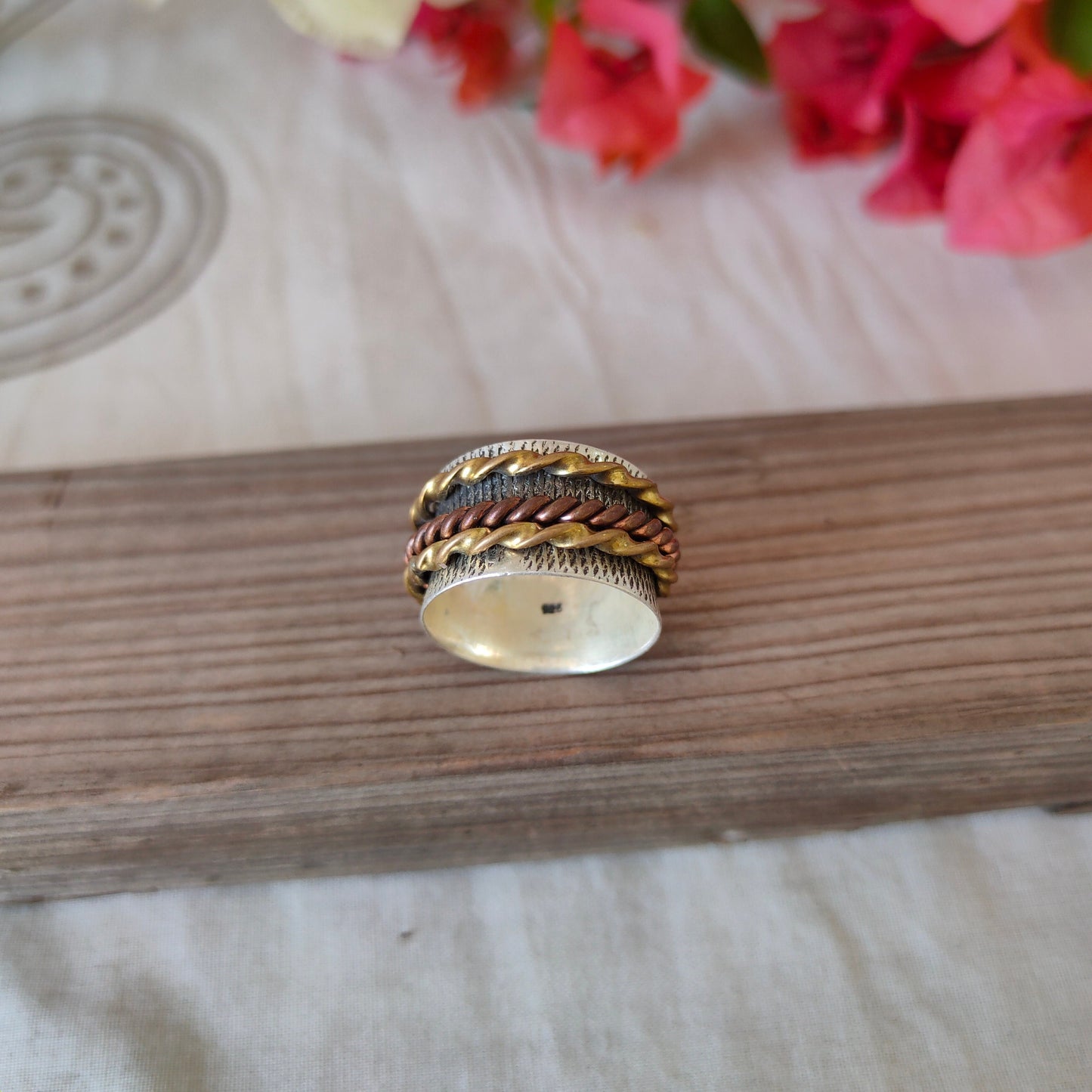 Spinner Band Ring, Sterling Silber Band Ring, Einzigartiger Band Silber Ring, Handgemachter Silber Ring, Bohemian Band, Band, Silber Ring, Freeship