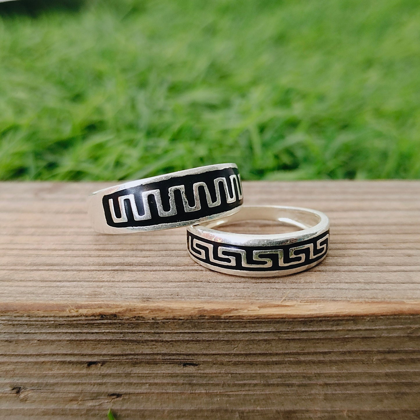 Paar-Bandring - Schlichter Silberring - Liebesring - Passender Silberring - Paarring - Valentinstagsgeschenk - Verlobungsring - Seine und Ihre Ringe