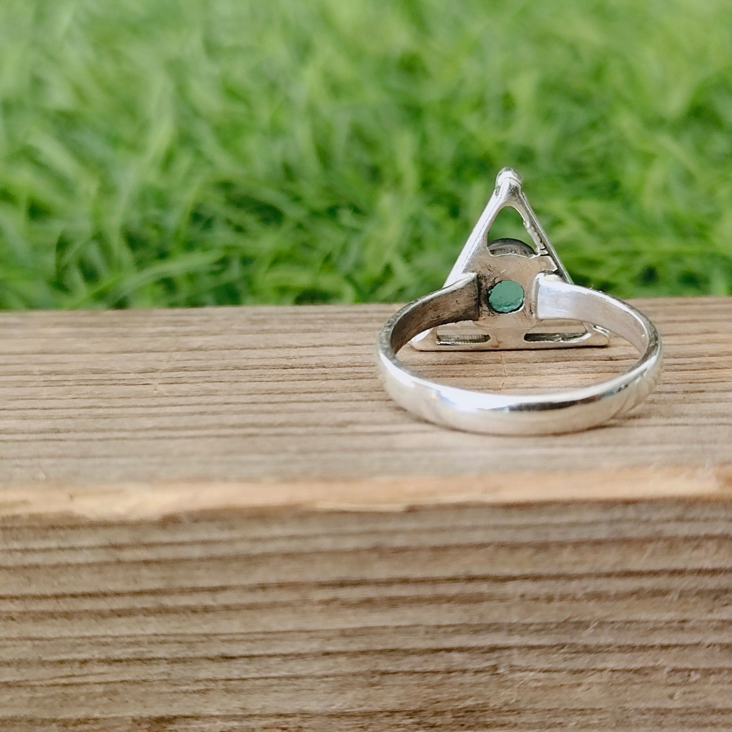 Boho Statement Ring - Aqua Calcy Sterling Silver Ring - Hand Crafted Bohemian Ring-Bohemian Ring - Aqua boho ring - Rings -Gift for ,rings