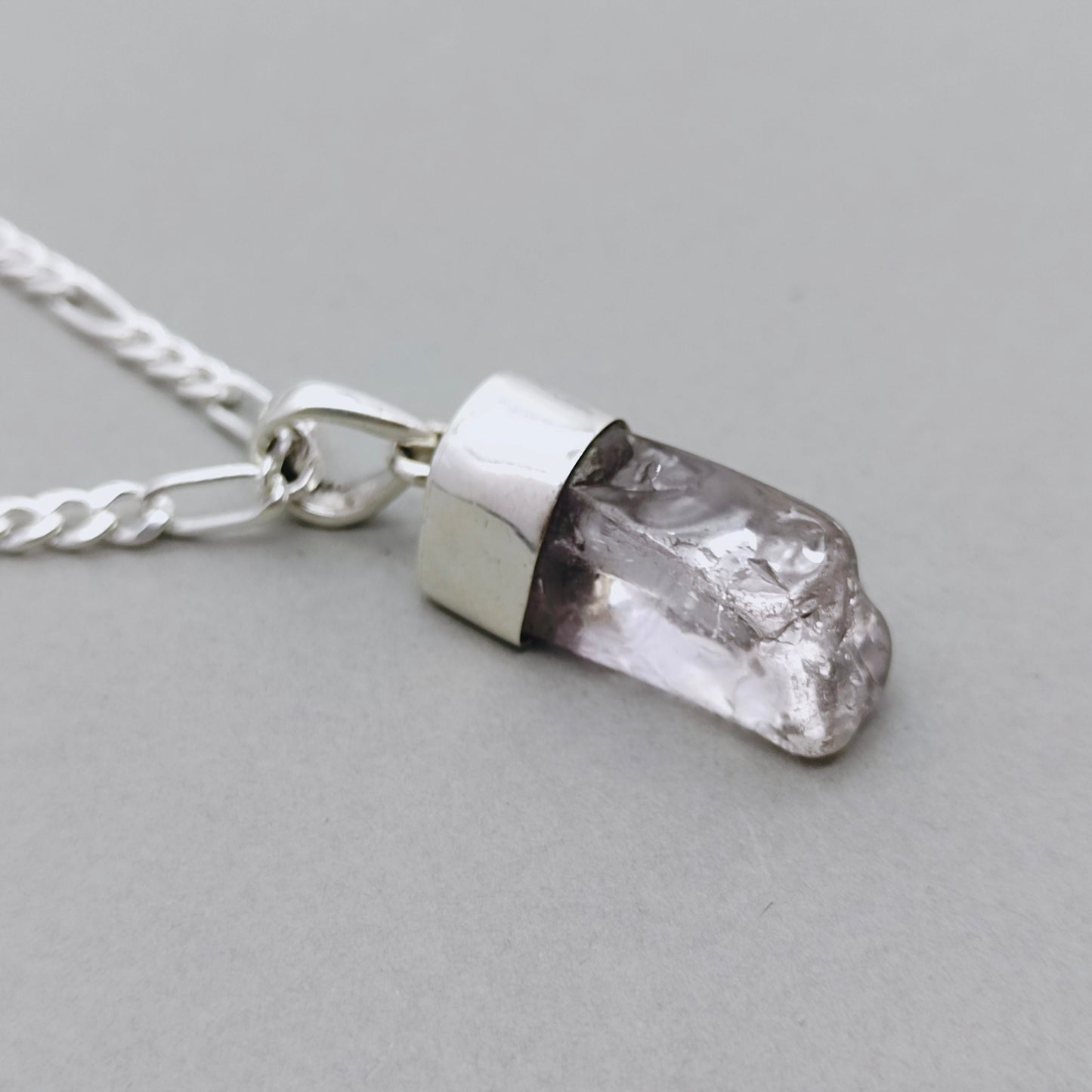 Clear Quartz Pendant in Solid 925-Sterling Silver | Beautiful Handmade Clear Quartz Pendant | Boho Pendant | Gift for Her
