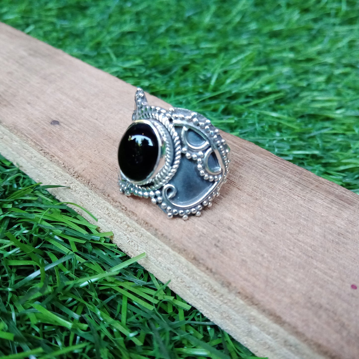 Black Onyx Sterling Silver Ring | Black Onyx Boho Ring | Handmade Ring | Boho Ring | Black Onyx Ring | Boho Jewelry | Ring for Women |Gift