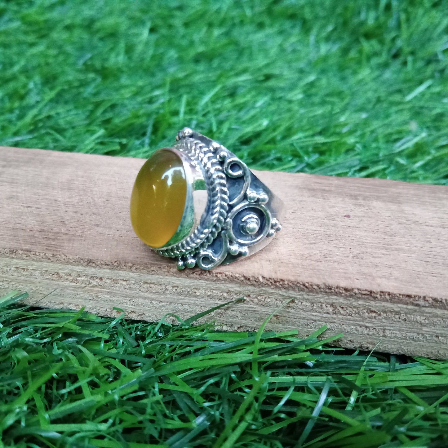Mango Calcy 925 Sterling Silver Ring - Boho Ring - Hand Crafted Bohemian Ring - 925 Sterling Silver Ring - Mango Calcy Ring - Gift for her