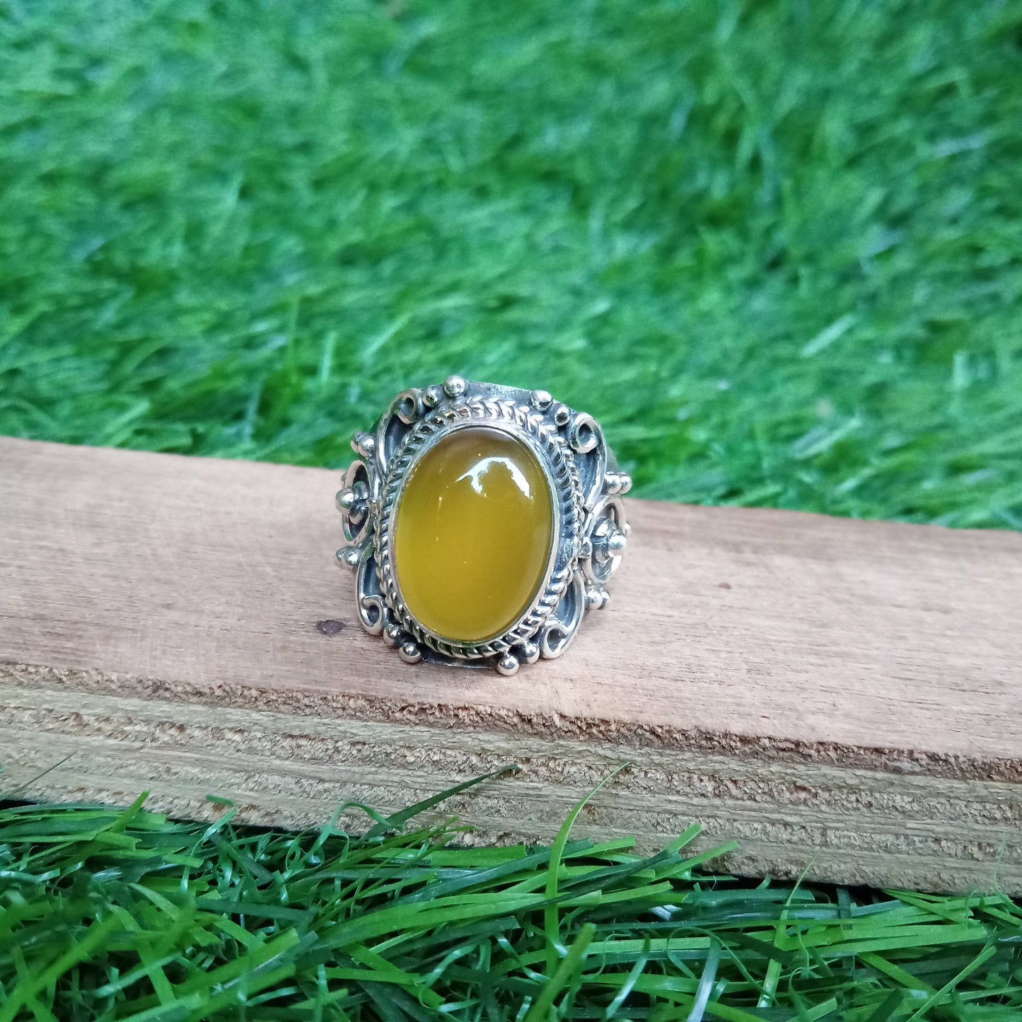 Mango Calcy 925 Sterling Silver Ring - Boho Ring - Hand Crafted Bohemian Ring - 925 Sterling Silver Ring - Mango Calcy Ring - Gift for her