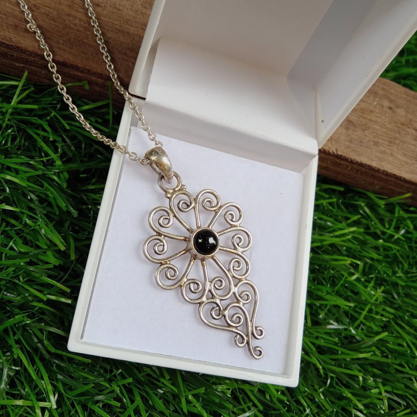 Black Onyx 925 Sterling silver Pendant, handmade pendant, Beautiful Black Onyx pendant, silver pendant, Pendant For Gift ,Gift for Her