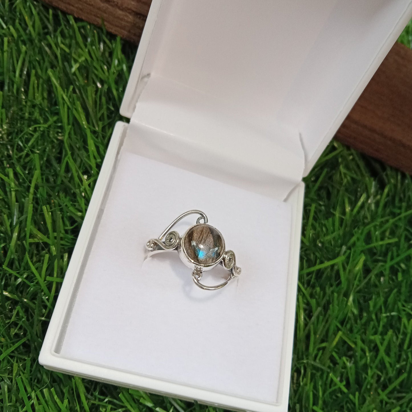 Labradorite Boho Statement Ring - Labradorite Silver Ring - Hand Crafted Bohemian Ring-Bohemian Ring -big Size Ring - Rings - Gifts for her