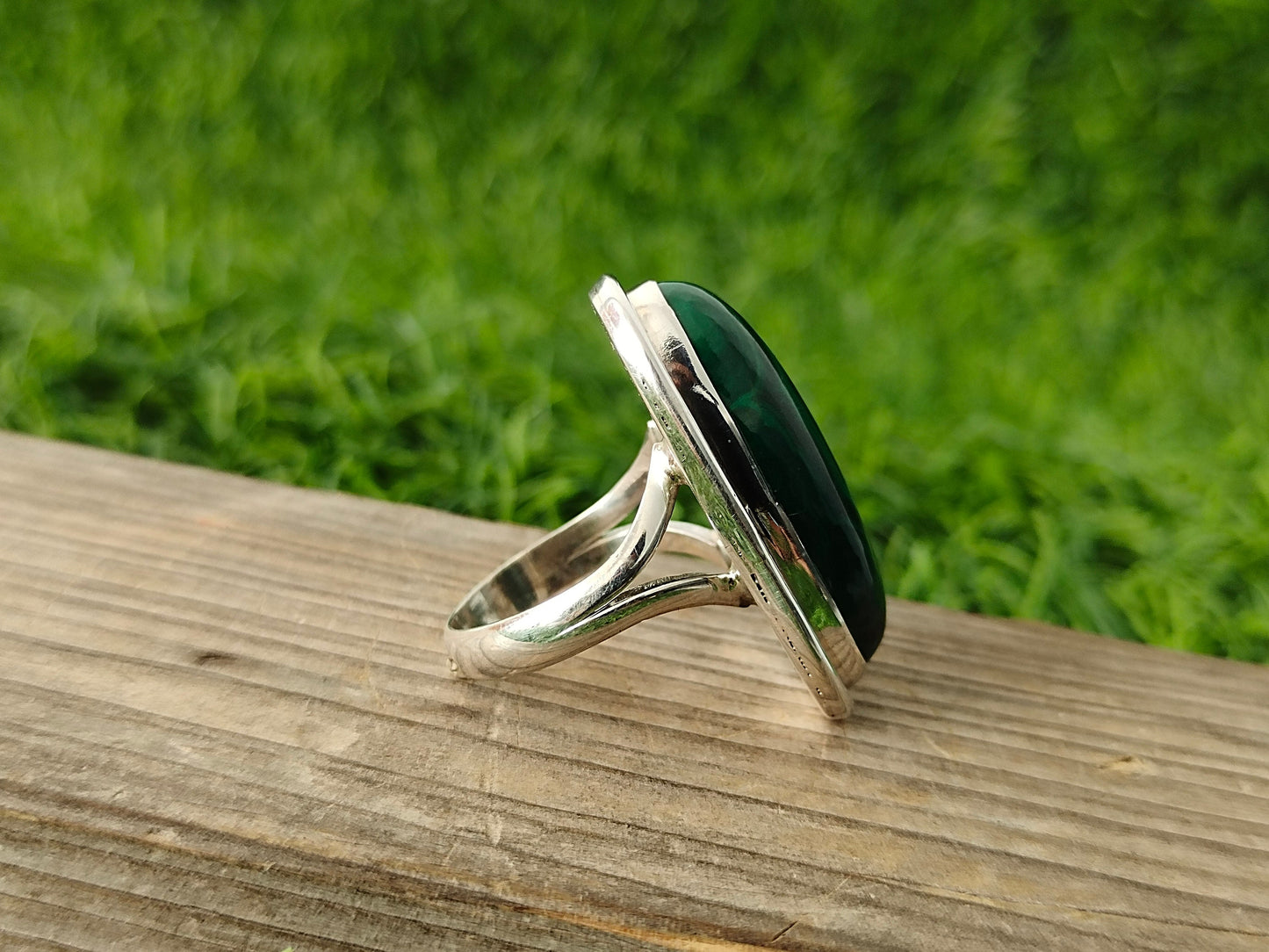 Malachite Sterling Silver Ring , malachite gemstone ring , boho ring , anniversary gift , silver ring , 925 silver boho ring , gift for her