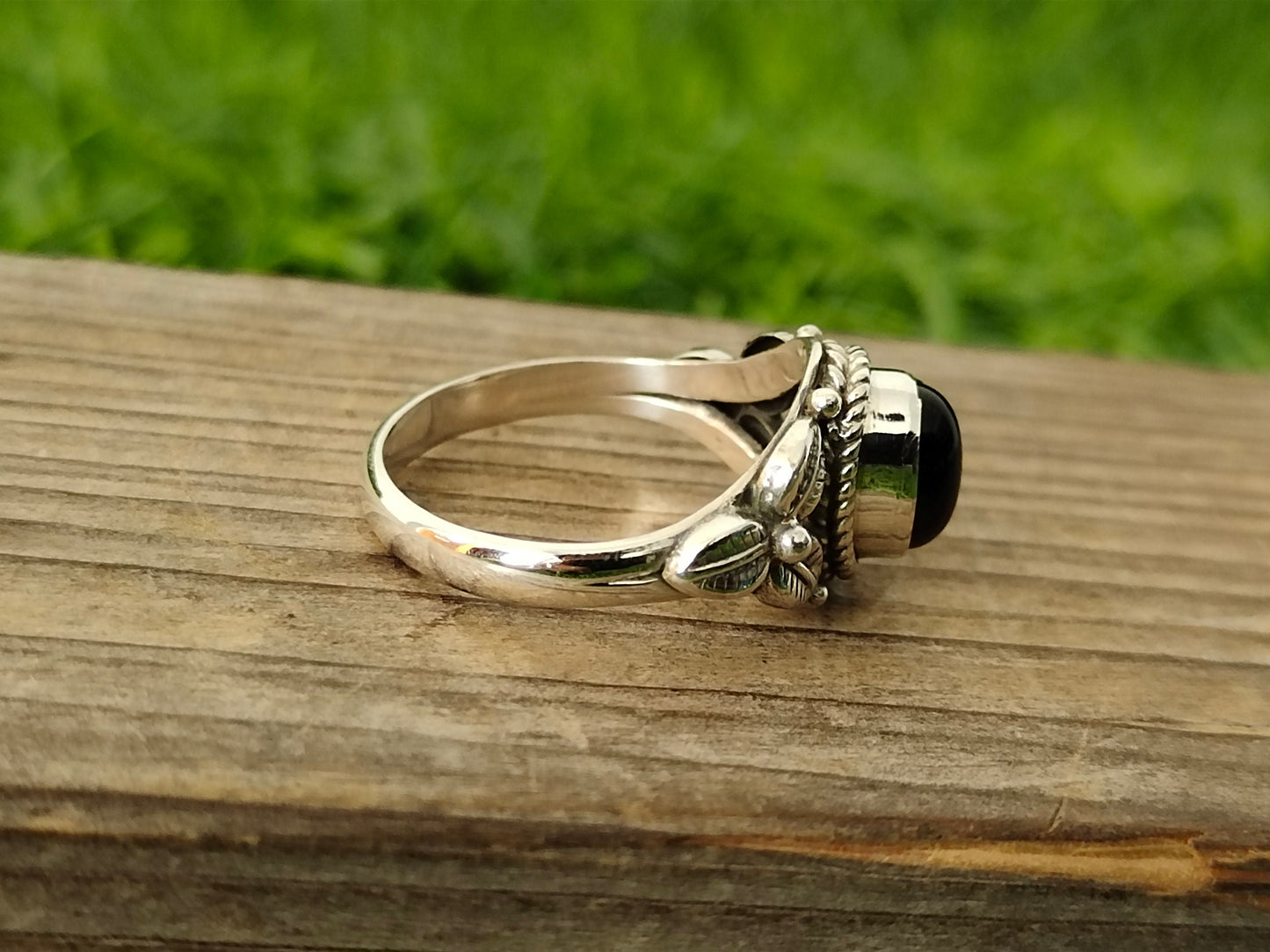Boho Statement Ring -Black Onyx - Hand Crafted Bohemian Ring -Bohemian Ring Black Onyx Ring -Rings -best gift, minimalist, fathers day gift