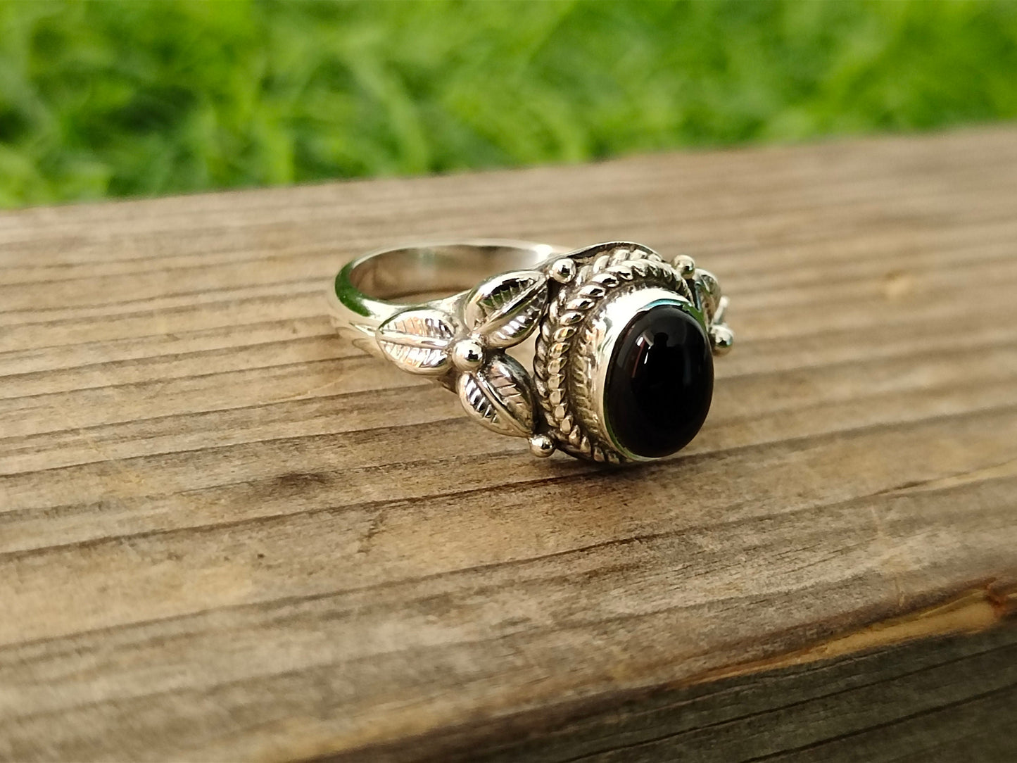 Boho Statement Ring -Black Onyx - Hand Crafted Bohemian Ring -Bohemian Ring Black Onyx Ring -Rings -best gift, minimalist, fathers day gift