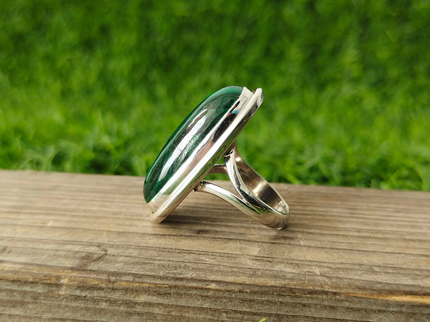 Malachite Sterling Silver Ring , malachite gemstone ring , boho ring , anniversary gift , silver ring , 925 silver boho ring , gift for her