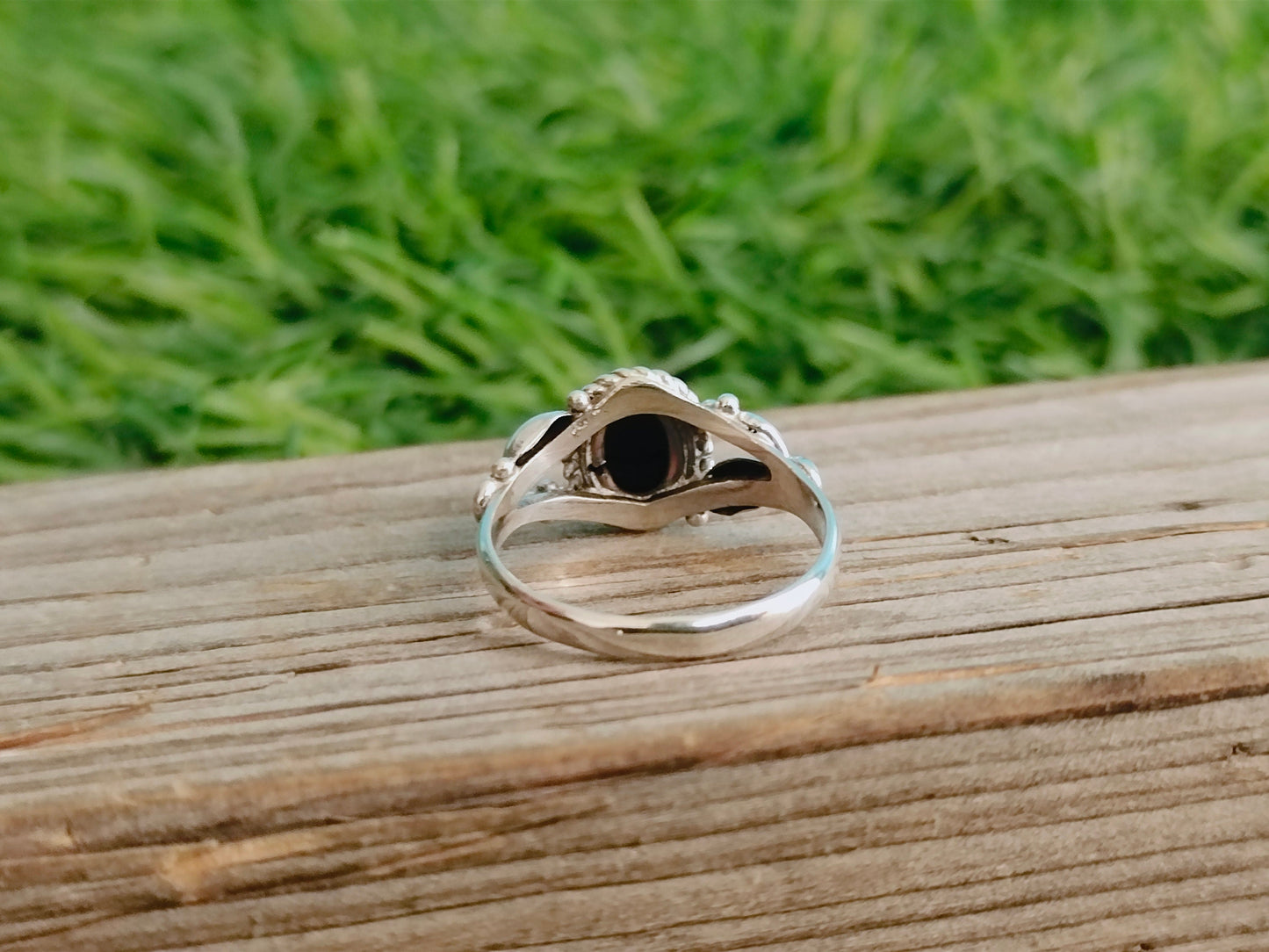 Bague de déclaration Boho - Onyx noir - Bague bohème fabriquée à la main - Bague bohème Bague onyx noir - Bagues - meilleur cadeau, minimaliste, cadeau de fête des pères