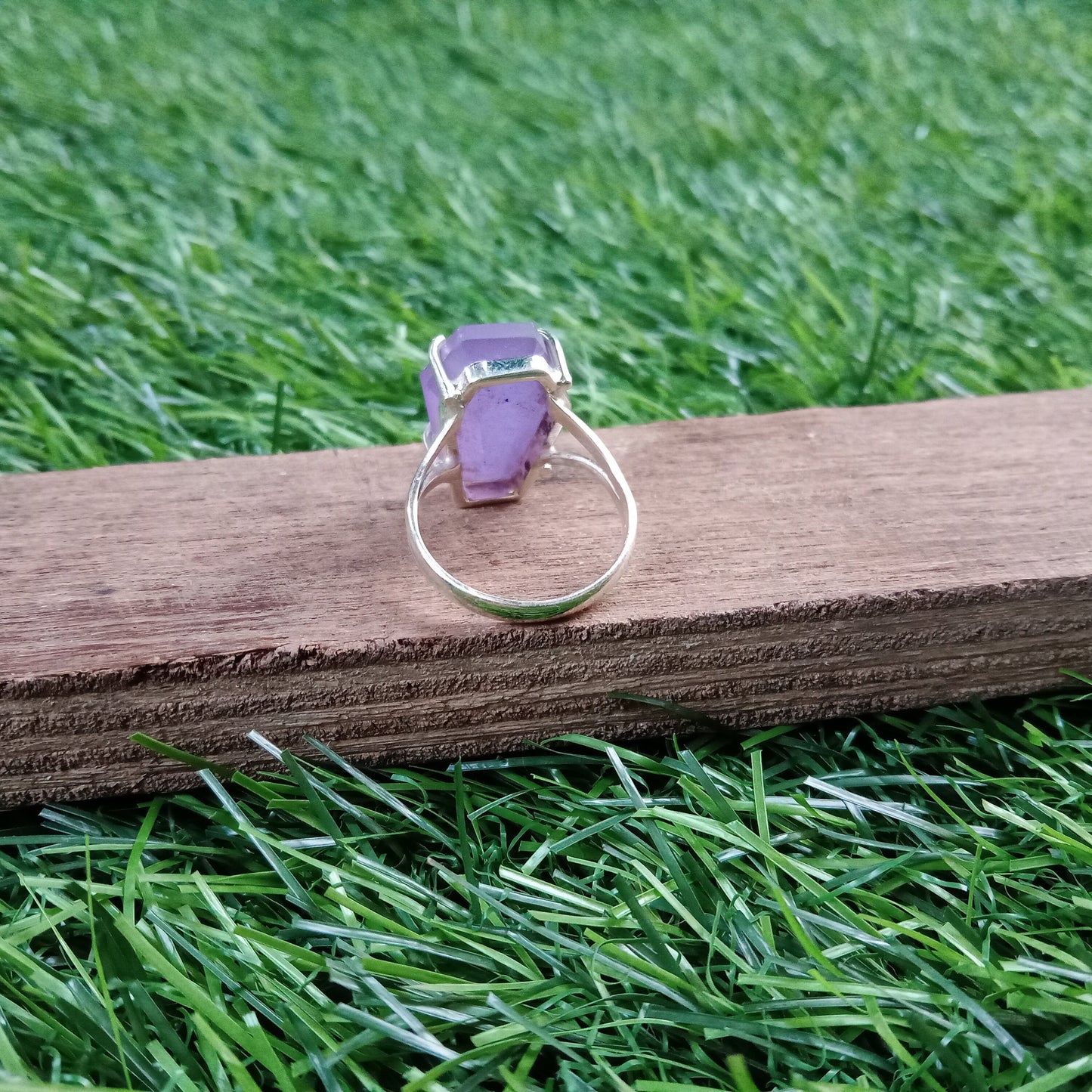 Purple Jade Stone 925 Sterling Silver Ring - Boho Statement Ring - Hand Crafted Bohemian Ring- Bohemian Ring - Jade Ring -Gift for women