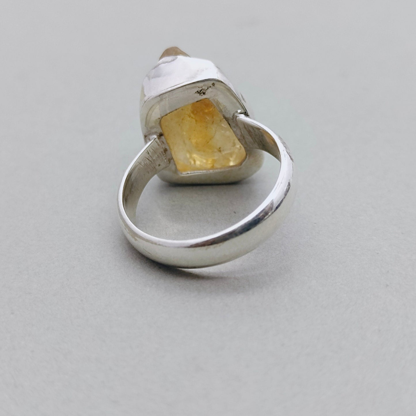 Citrine Sterling Silver Ring| Boho Statement Ring | Hand Crafted Bohemian Ring | Boho Ring | Citrine Ring | Rings for Gift | Raw Gemstone