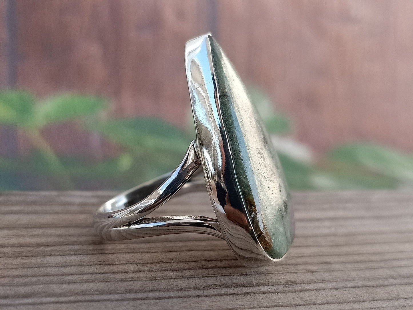 Boho Statement Ring - Ruby fuchsite Stone Sterling Silver Ring - Hand Crafted Bohemian Ring-Bohemian Ring -Ruby fuchsite - Rings - Gift for