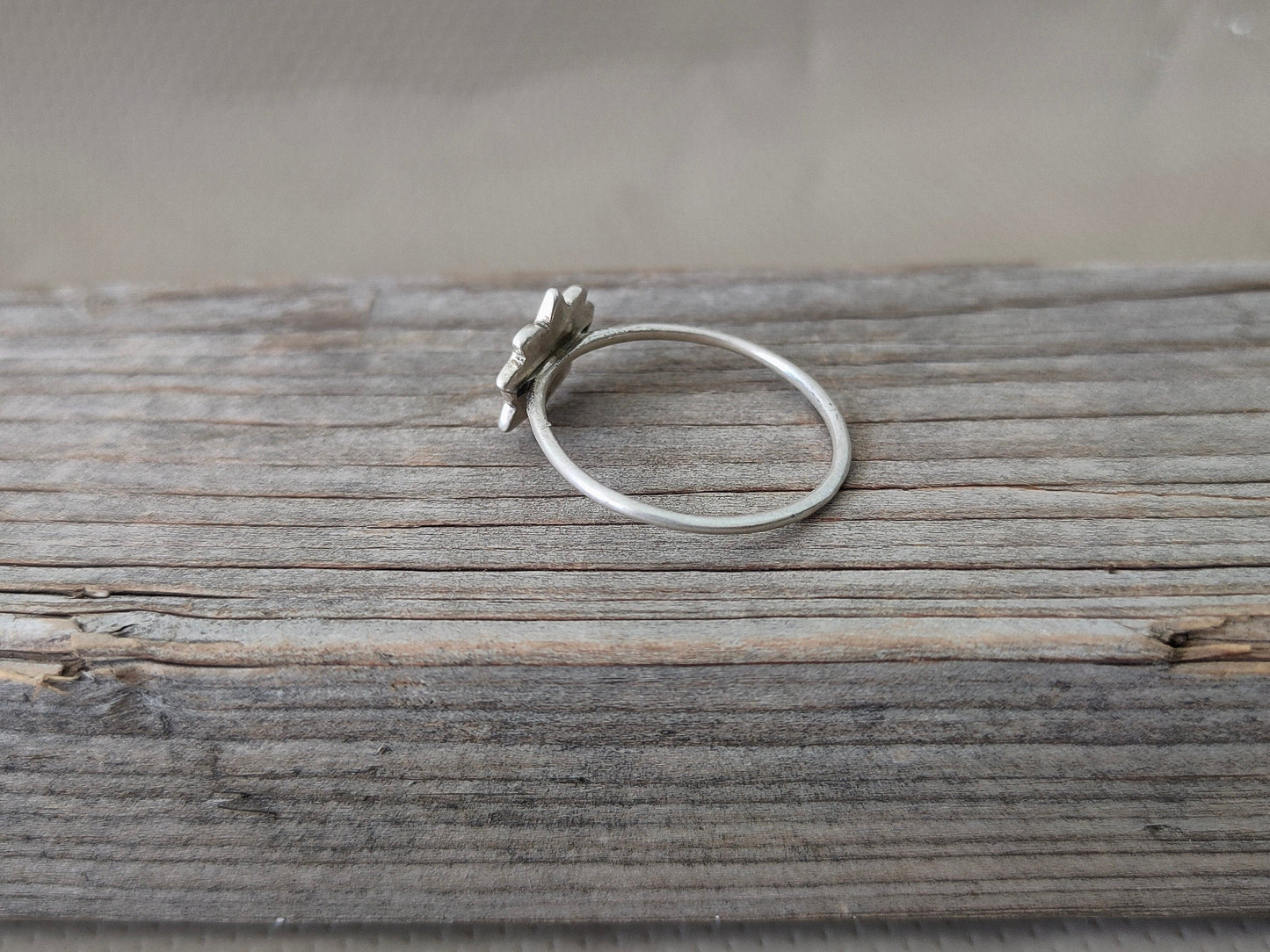 Lotus sterling silver ring , handmade silver ring , stacking silver ring , charm silver ring , handcrafted boho ring , silver ring ,ring