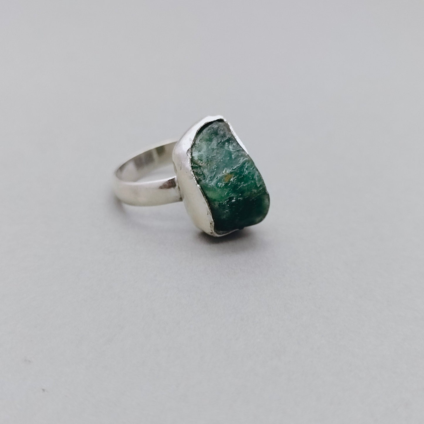 Green Hathipada stone Boho Ring | hathipada Sterling Silver Ring |Green Handmade Ring | Boho Ring | hathipada Ring | Boho Jewelry | Rawstone