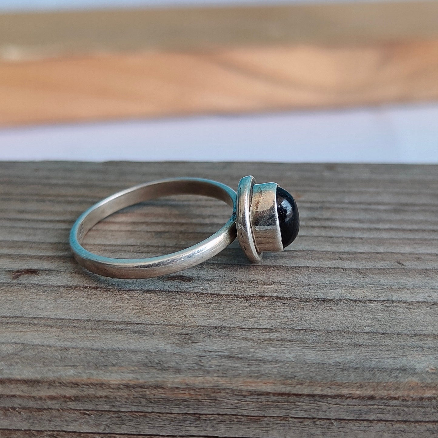 minimalist black onex ring# summer jewelry# summer gift# trendy jewelry# beach jewelry# gift for her#silver ring# etsy best ring# party ring