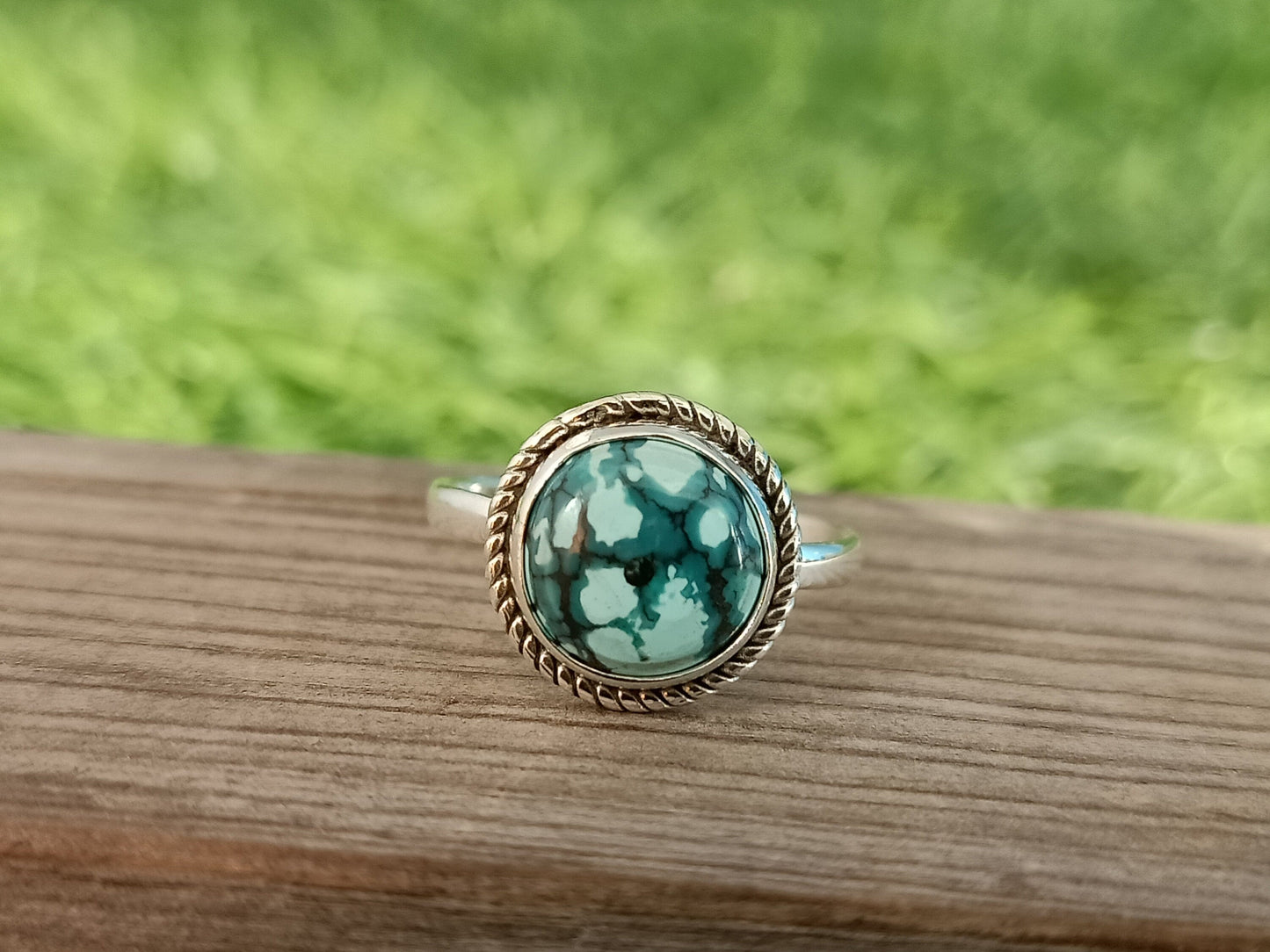 Boho Statement Ring| Turquoise Sterling Silver Ring | Hand Crafted Bohemian Ring | Boho Ring | Turquoise Ring | Rings for Gift