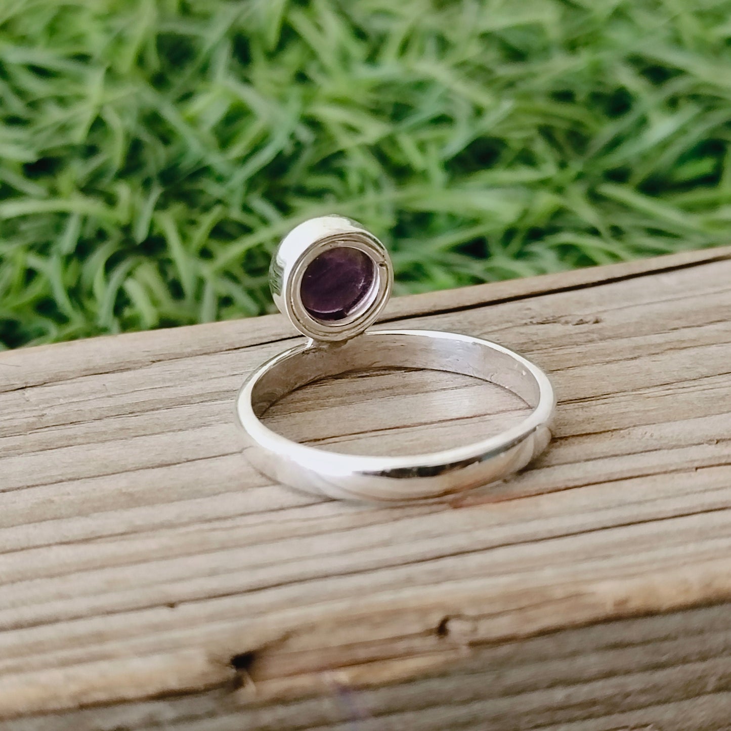 Boho Statement Ring - Amethyst Sterling Silver Ring - Hand Crafted Bohemian Ring-Bohemian Ring - Amethyst Rings -Gift for Her