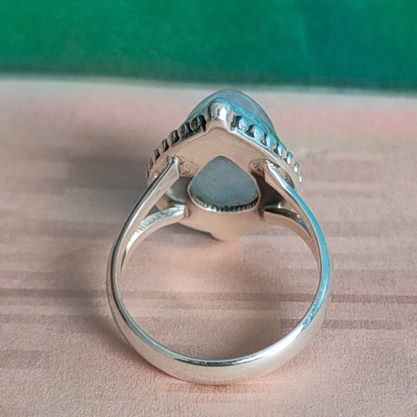 Moonstone Sterling Silver Ring - Hand Crafted Bohemian Ring-Bohemian Ring - Rainbow Moonstone- Boho silver ring , silver Rings -Gift for