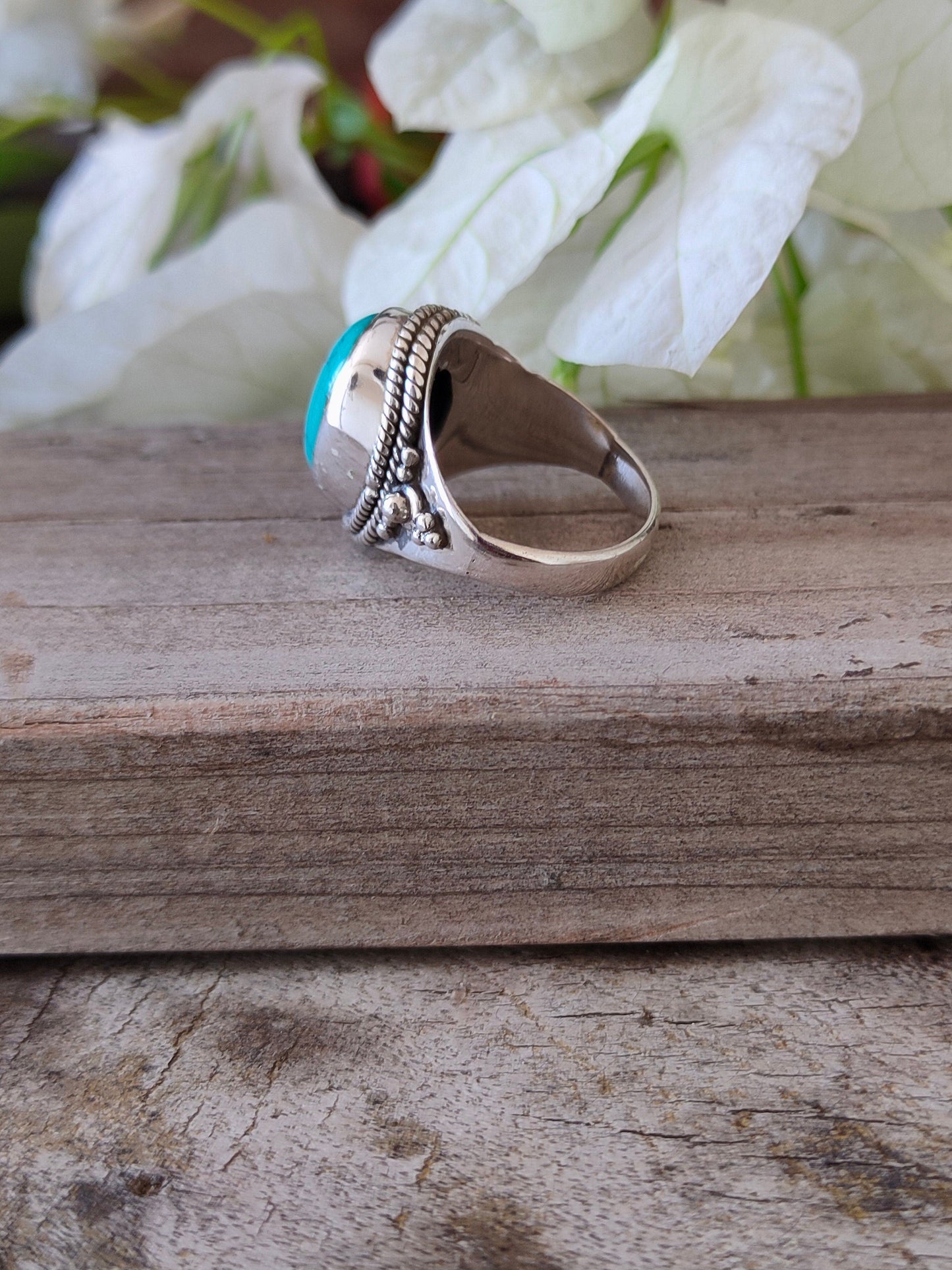 Türkis Boho Ring - Türkis Sterling Silber Ring - handgefertigter Bohemian Ring - Bohemian Ring - Türkis - Ringe - Geschenk für - Bohemian