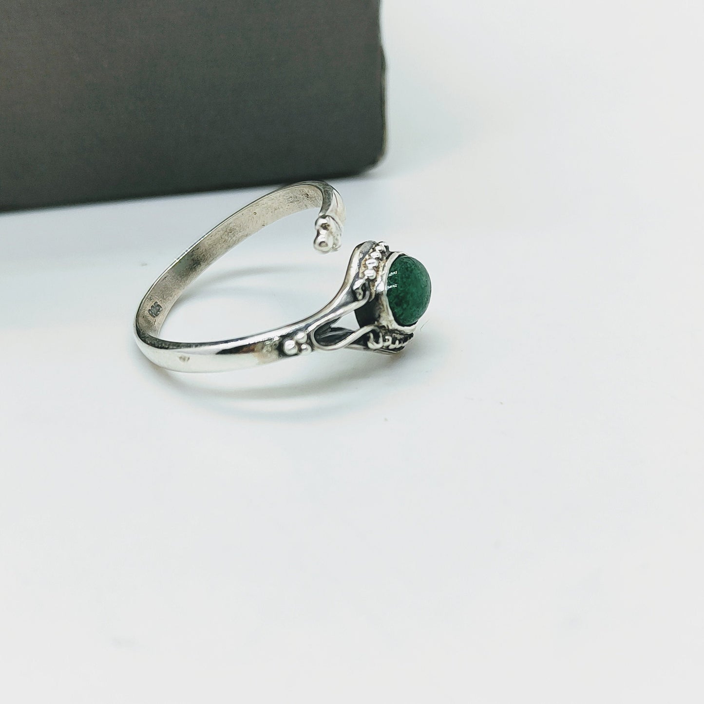 Natural Aventurine Ring- Statement Ring- Sterling Silver Ring - Hand Crafted Bohemian Ring - Bohemian Green stone Ring - Rings - Gift for