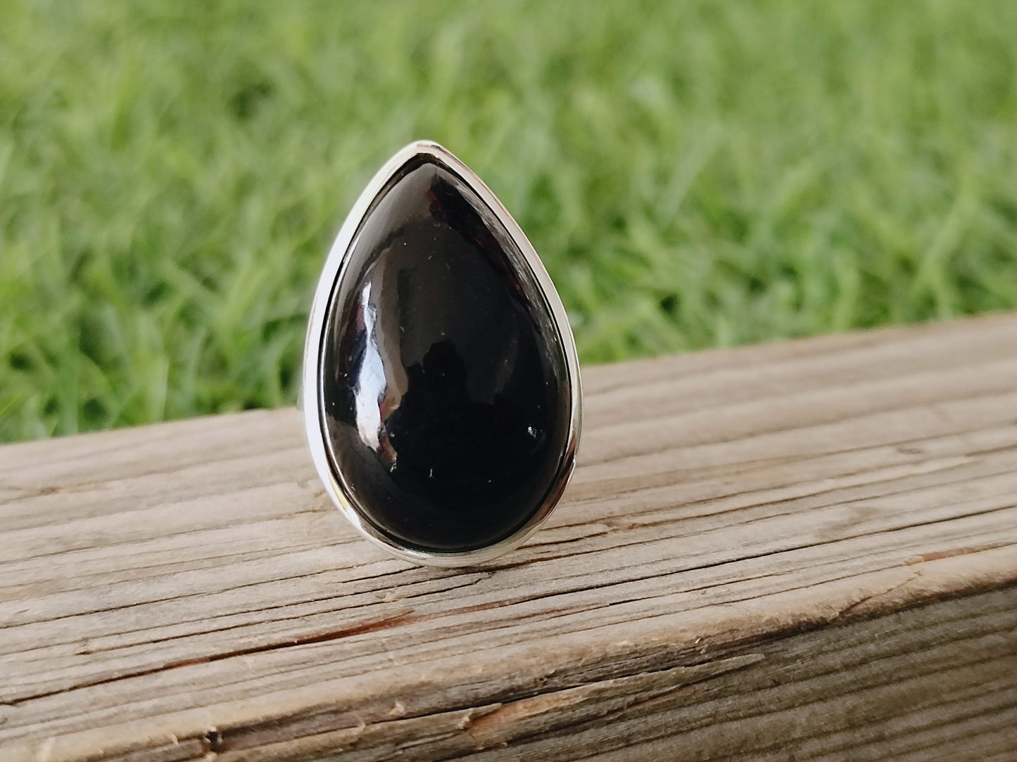 Boho Statement Ring - Black Onyx Stone Sterling Silver Ring - Hand Crafted Bohemian Ring -Bohemian Ring -Black Onyx Ring - Rings - Gift for