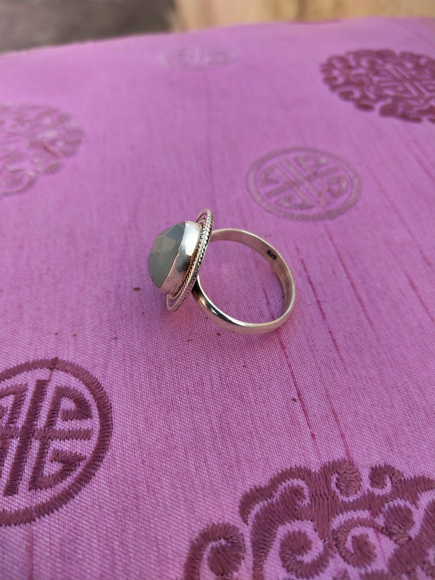 Natural Aventurine Ring- Statement Ring- Sterling Silver Ring - Hand Crafted Bohemian Ring - Bohemian Green stone Ring - Rings - Gift for