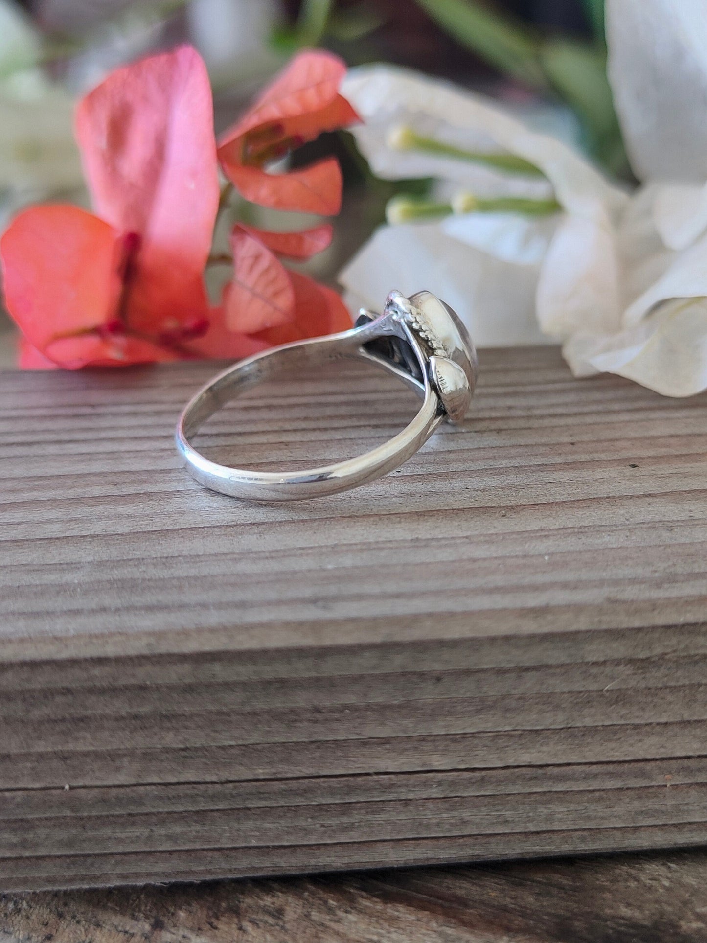 Boho Statement Ring - Rainbow Moonstone 925 Sterling Silver Ring - Hand Crafted Bohemian Ring - Bohemian Ring - Moonstone Rings - Gift for