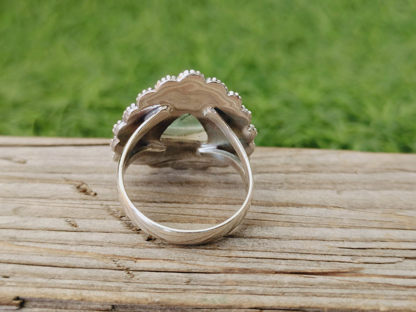 Prehnit Natürlicher Edelstein Ring - 925 Sterling Silber Ring - Handgemachter Ring - Grüner Edelstein Ring - Prehnit Ring - Bestseller Ring, Etsy Verkäufer