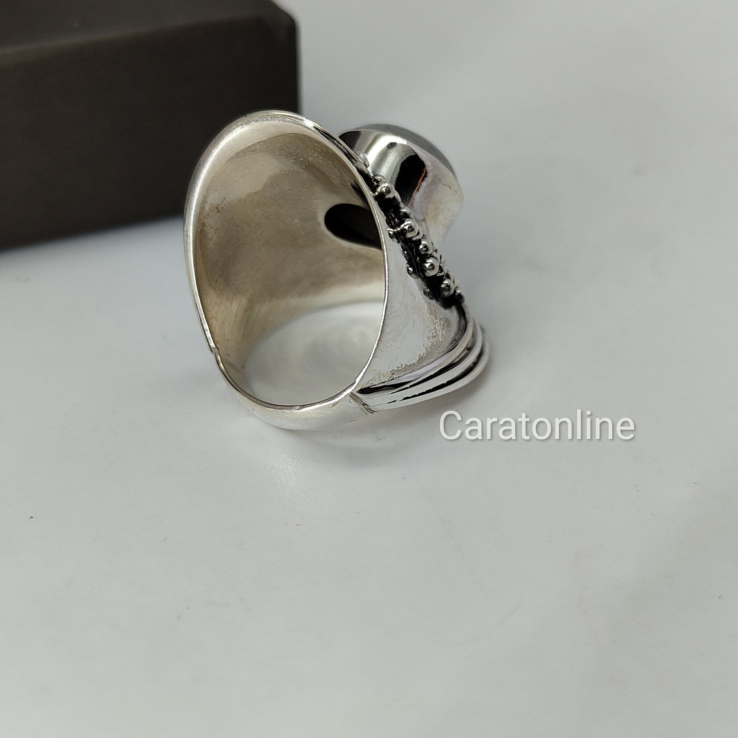 Boho Statement Ring - Moonstone Sterling Silver Ring - Hand Crafted Bohemian Ring-Bohemian Ring - Moonstone - Rings -Gift for