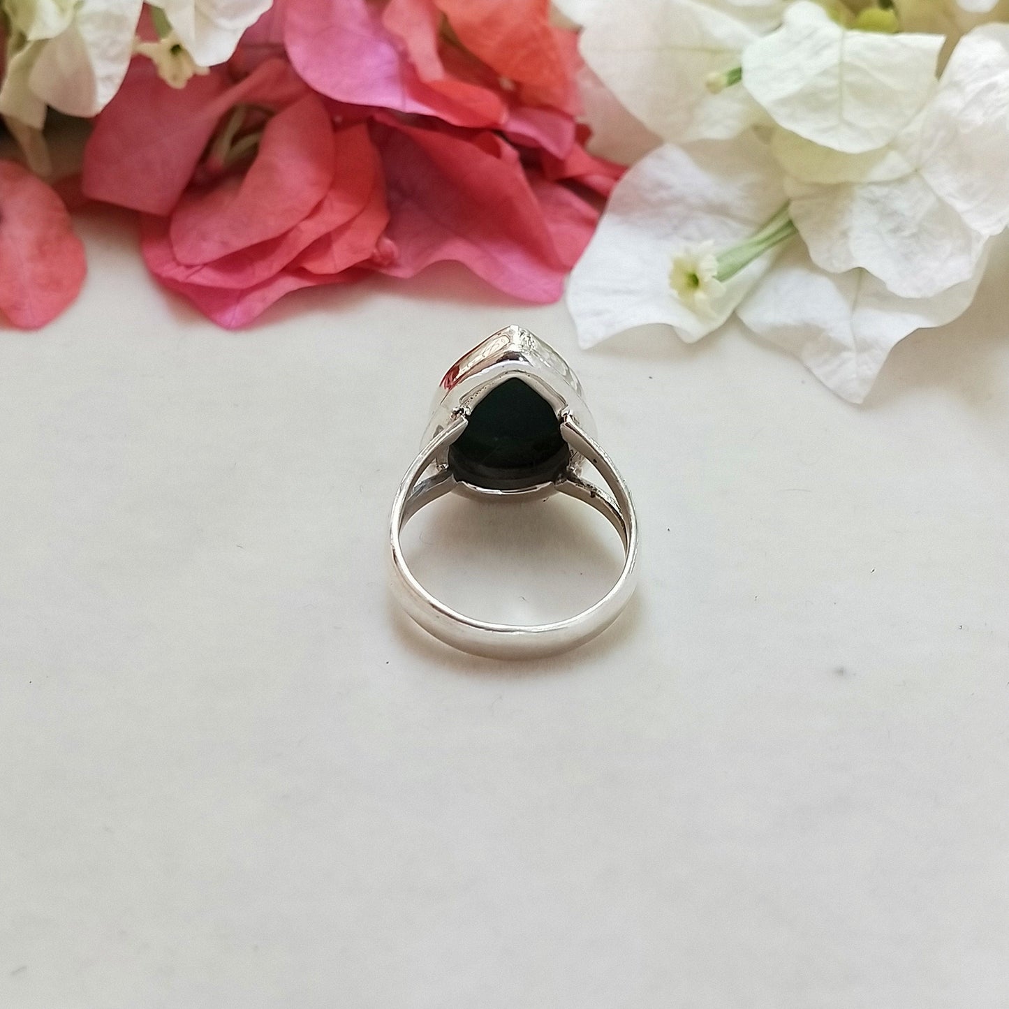 Malachite Gemstone Ring - 925 Sterling Silver Ring ,Boho Ring , Anniversary gift , Silver ring, Malachite Ring, Gifts For her, Gifts