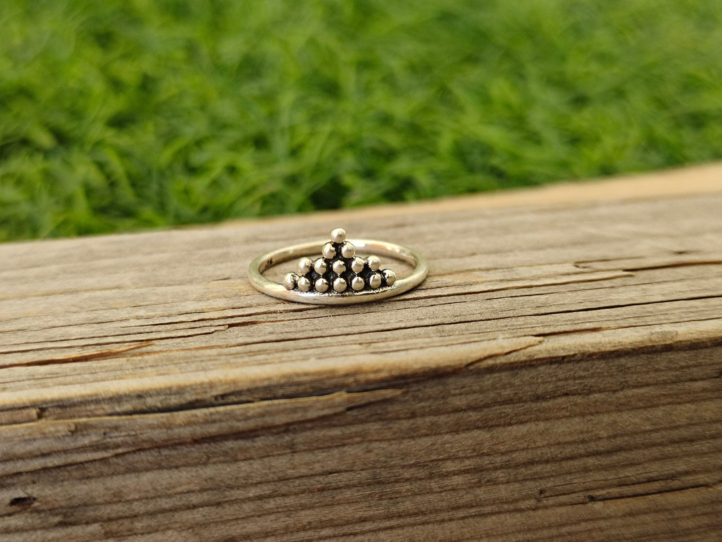 Crown sterling silver ring , handmade silver ring , stacking silver ring , charm silver ring , handcrafted boho ring , silver ring