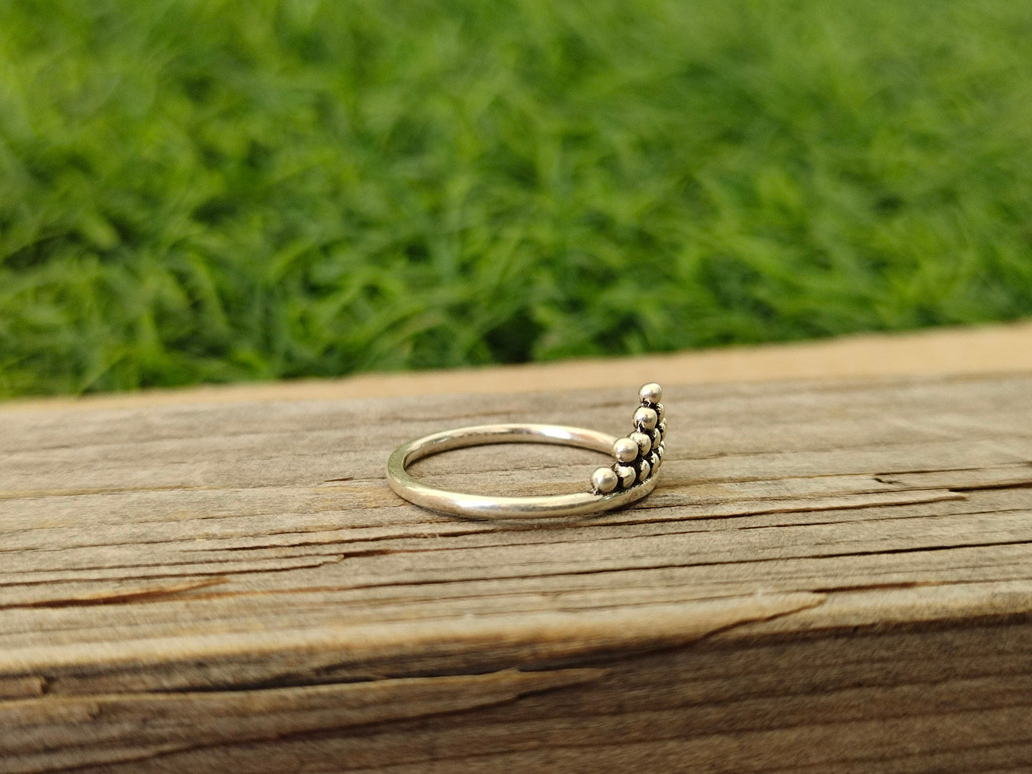 Crown sterling silver ring , handmade silver ring , stacking silver ring , charm silver ring , handcrafted boho ring , silver ring