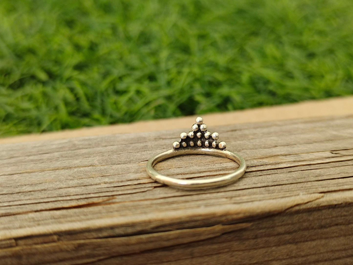 Crown sterling silver ring , handmade silver ring , stacking silver ring , charm silver ring , handcrafted boho ring , silver ring
