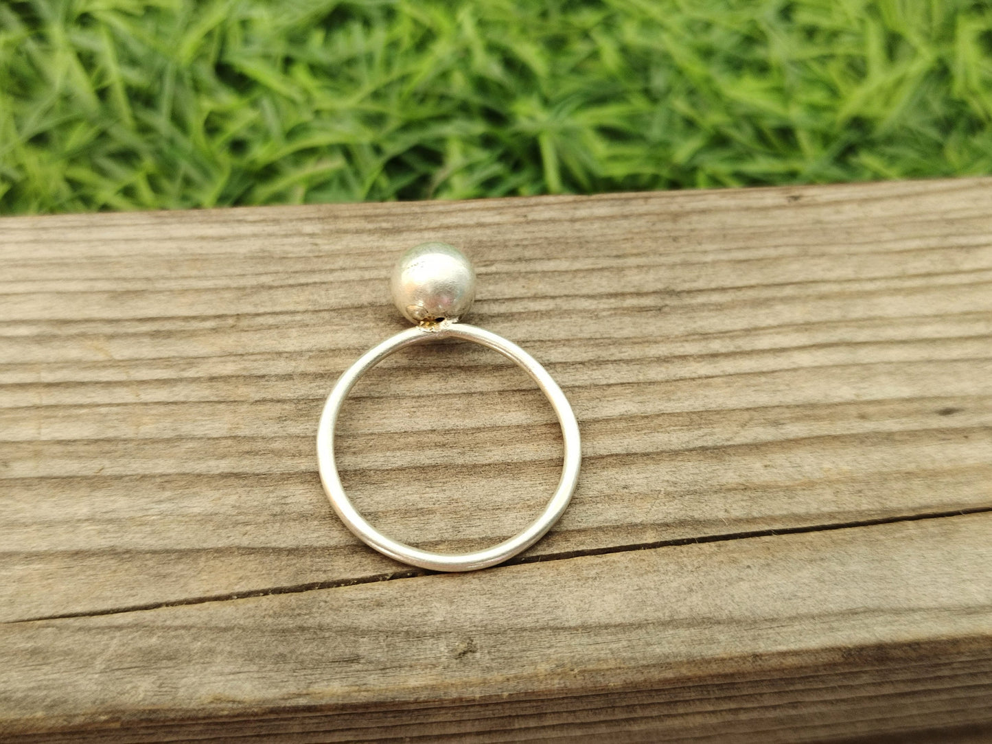 Runder Stapelring aus Sterlingsilber, handgefertigter Silberring, Stapelring aus Silber, Charm-Ring aus Silber, handgefertigter Boho-Ring, Silberring